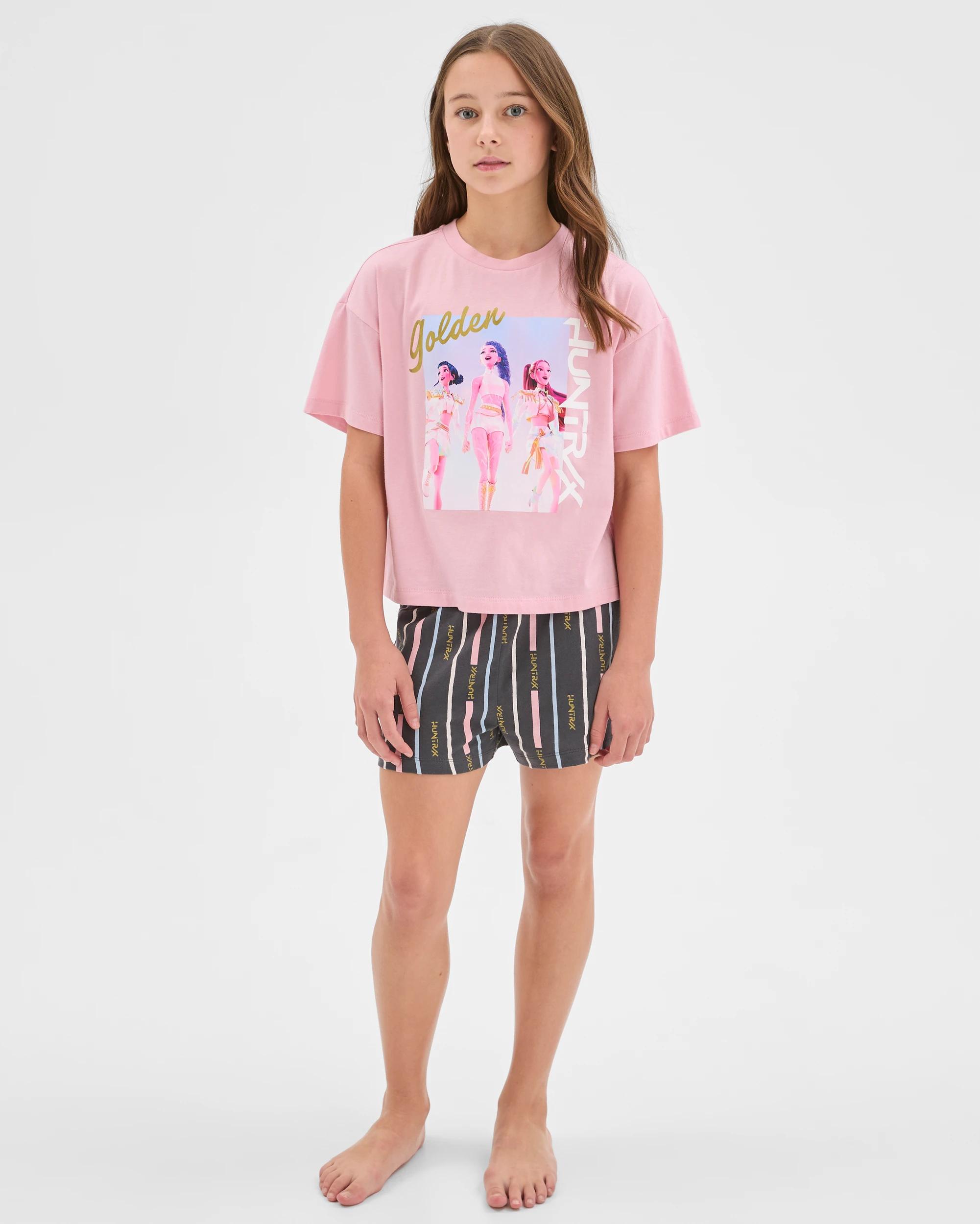 2 KPop Demon Hunters Australian Cotton Girls Jersey Pyjama Set PINK KPOP, 2 of 8