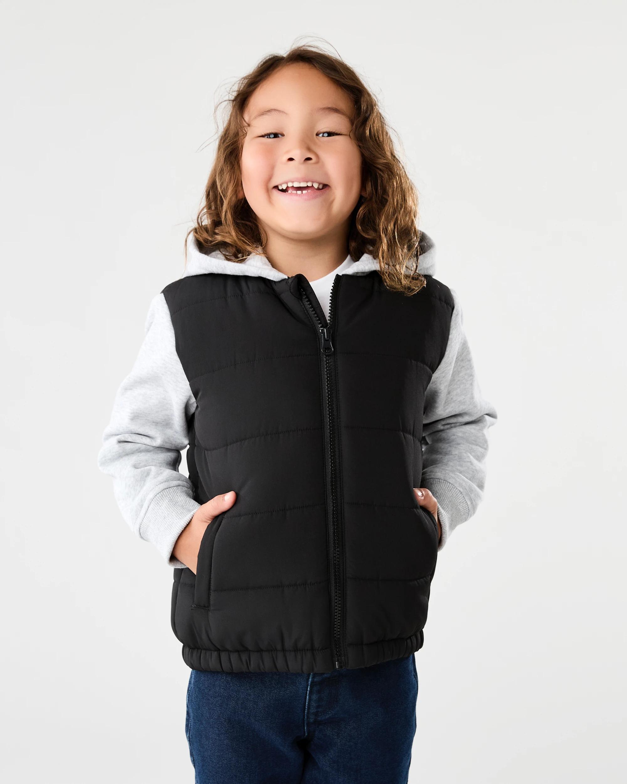 1 Fleece Sleeve Jacket Black, 1 of 6