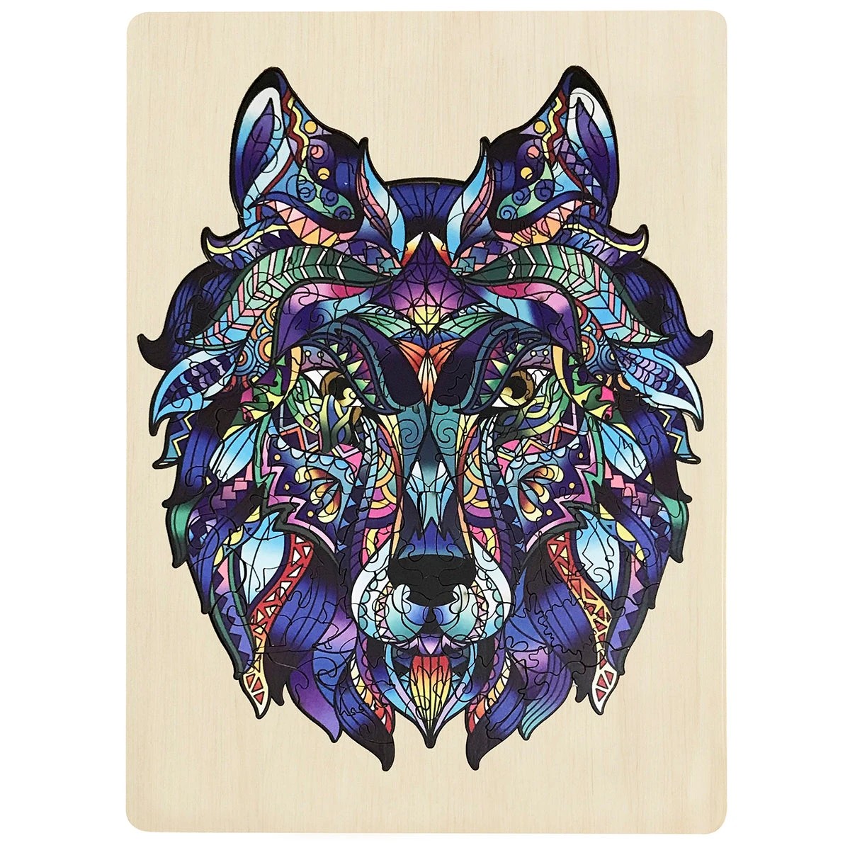 3 Puzzle Master 132 Piece Wooden Jigsaw Puzzle, Wolf, 3 of 8