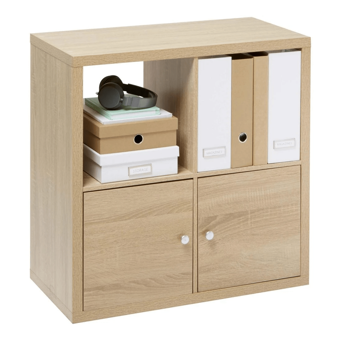 4 Horsen 4 Cube Bookcase Oak, 4 of 9