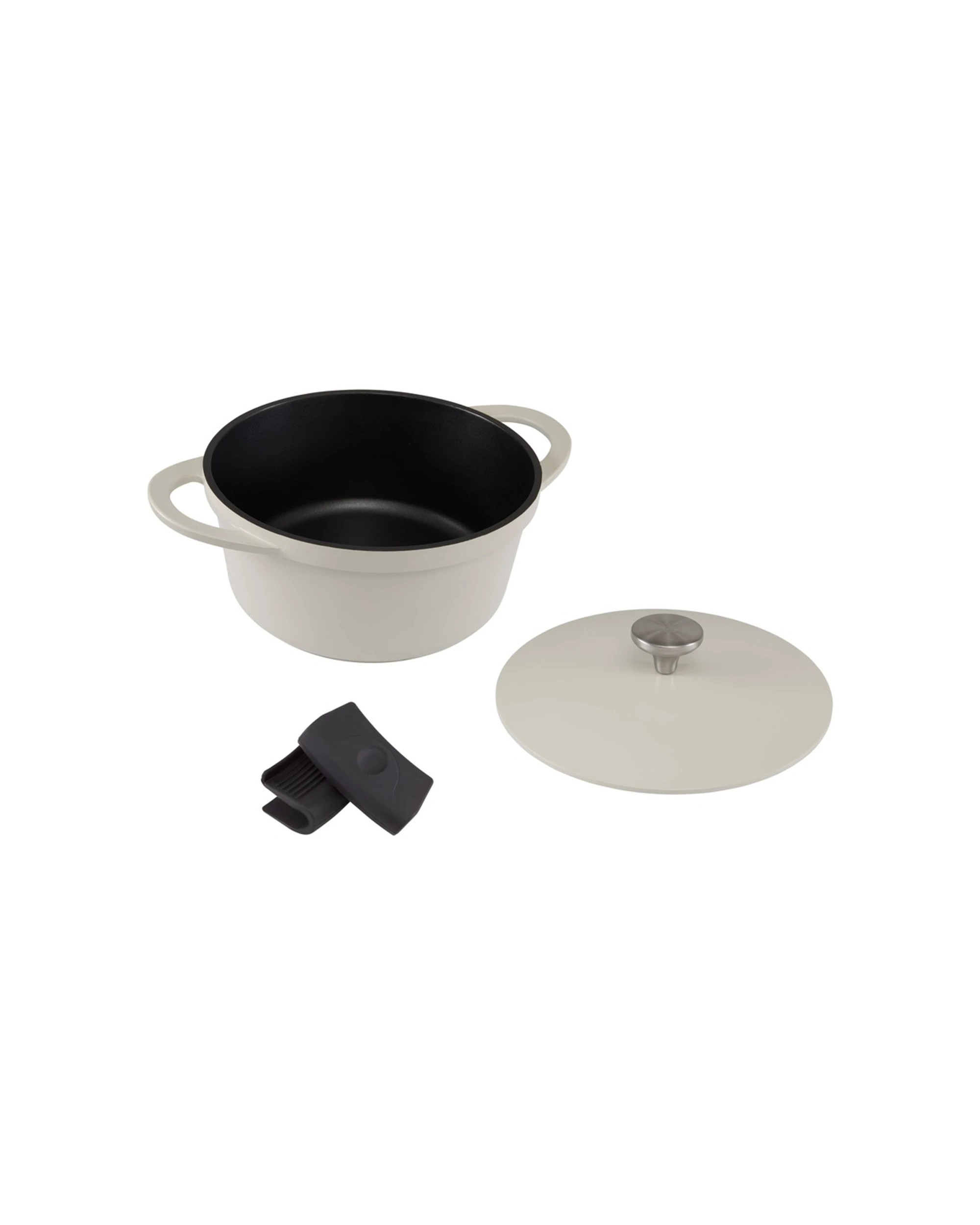 2 Maxwell Williams Cast Lite Non Stick Casserole 24cm 4.2L Cast Aluminium - Beige, 2 of 4