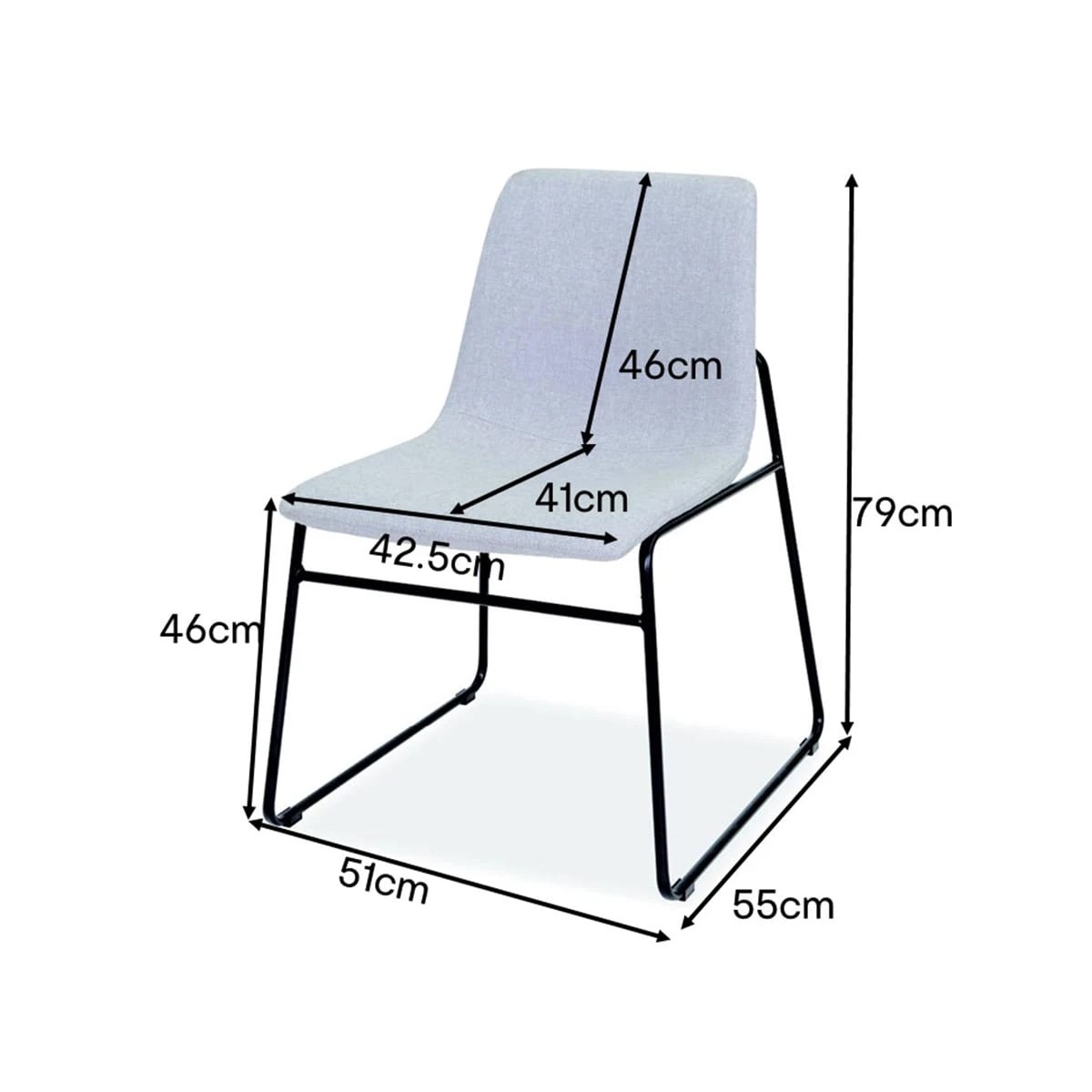 10 Dining Chair - Grey, 10 of 10