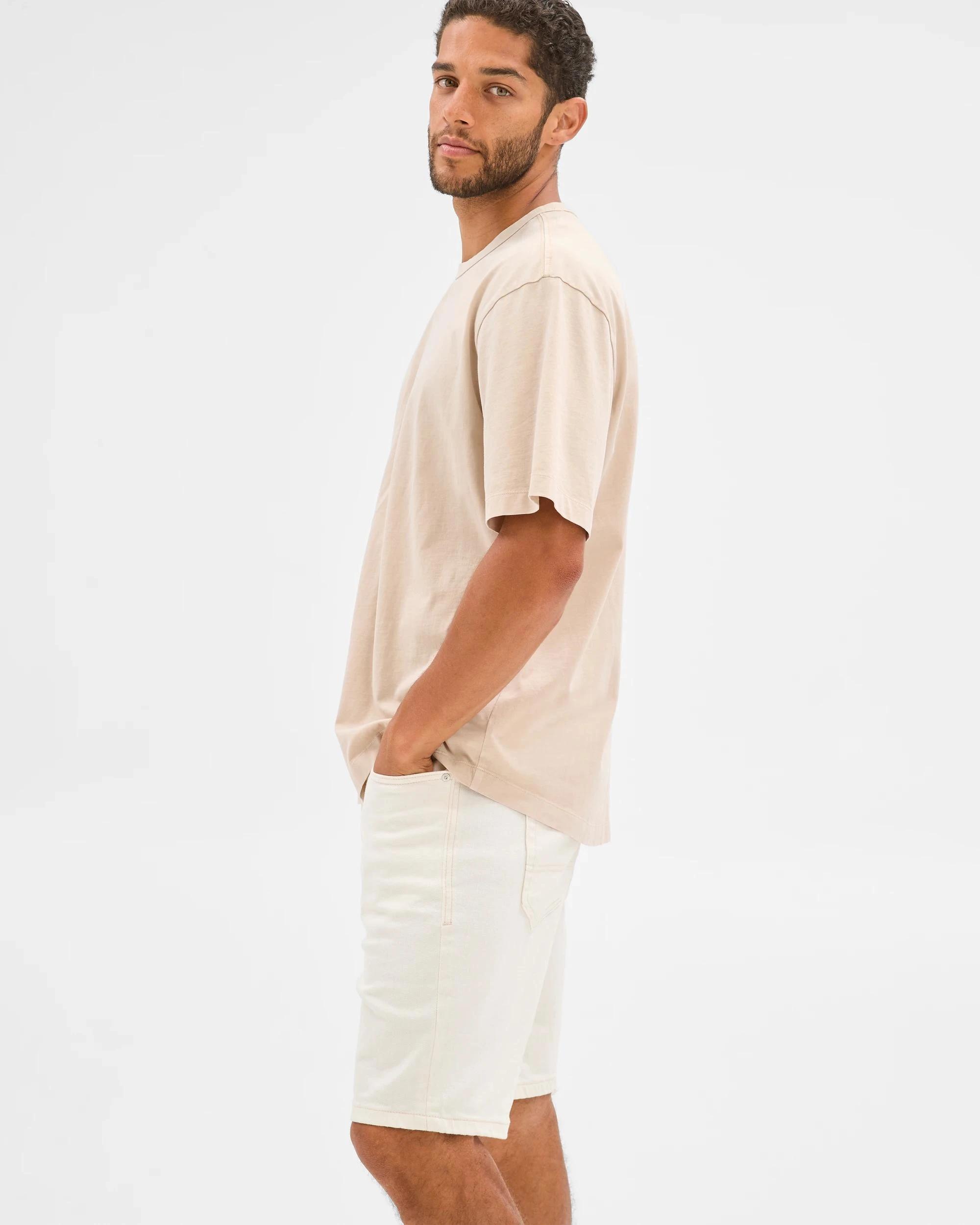 3 Target Man Australian Cotton T-Shirt LIGHT STONE, 3 of 6