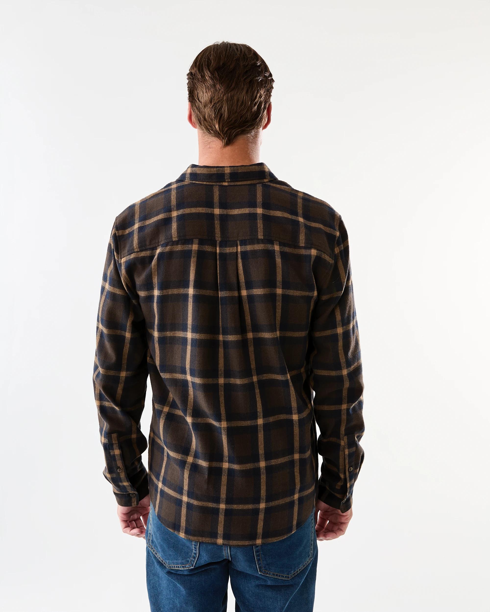 3 Long Sleeve Brushed Shirt Brn Check, 3 of 7