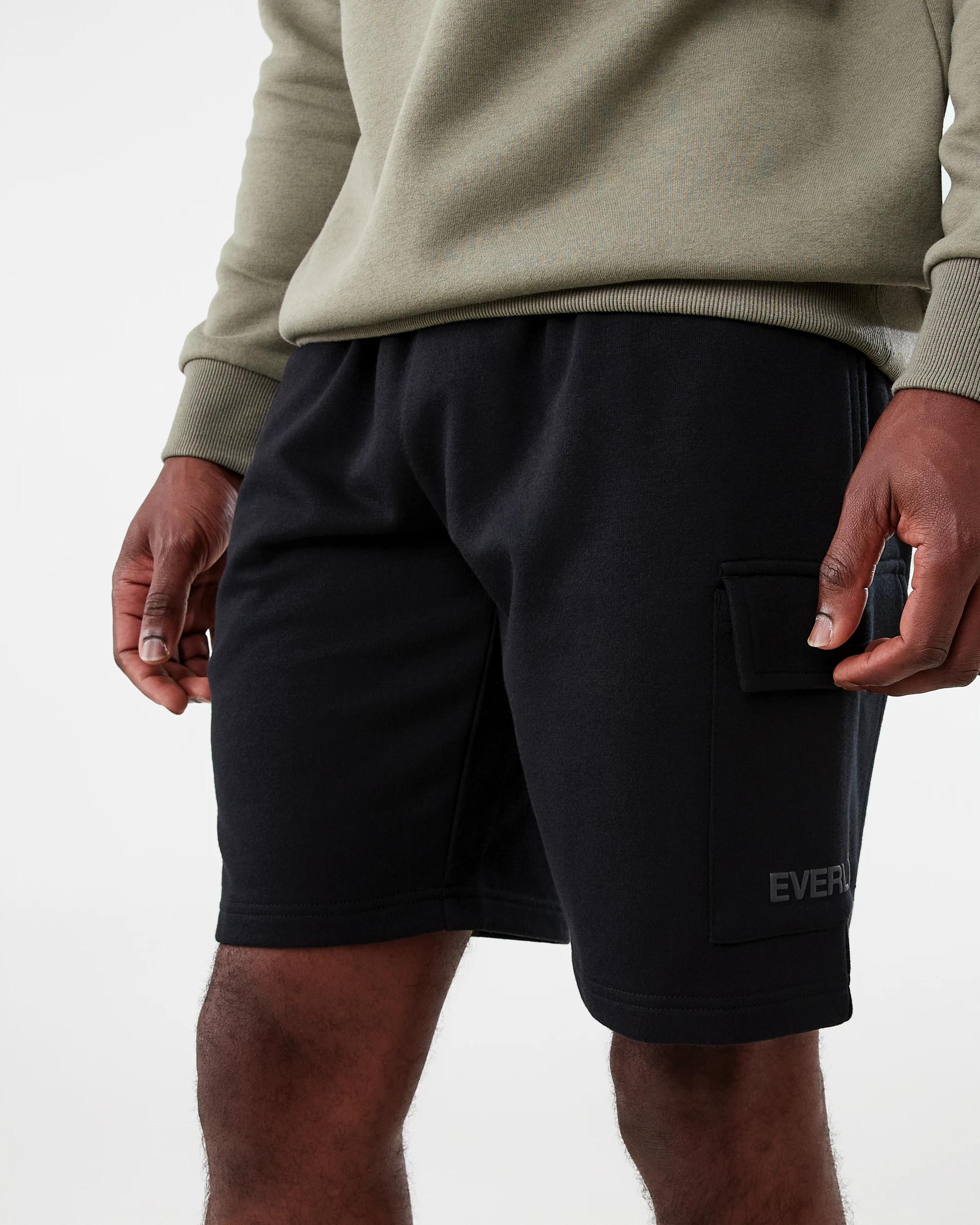 1 Everlast Mens Street Cargo Shorts Black, 1 of 8