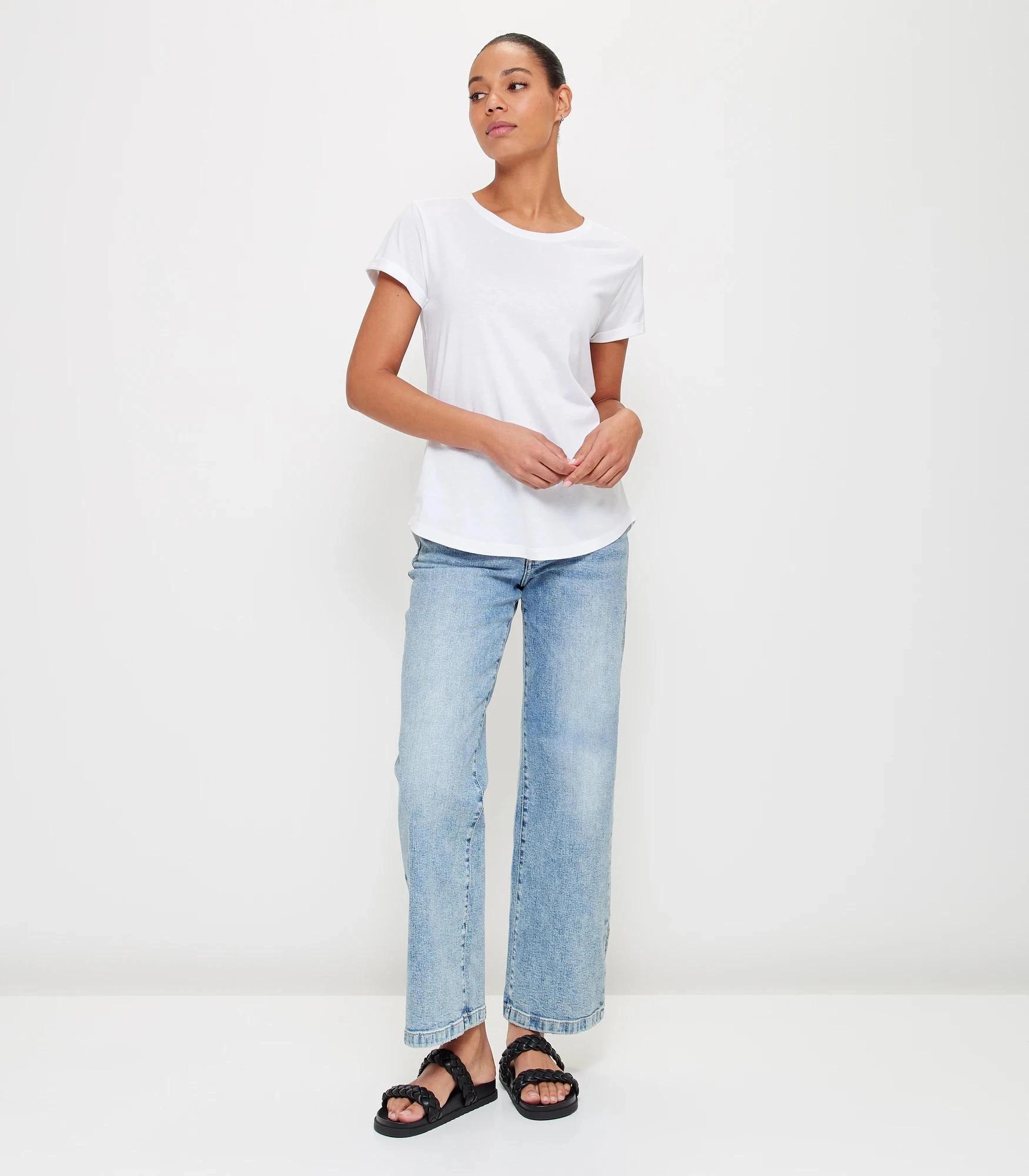 2 Target Cotton/modal Relaxed Crew T-shirt WHITE, 2 of 6