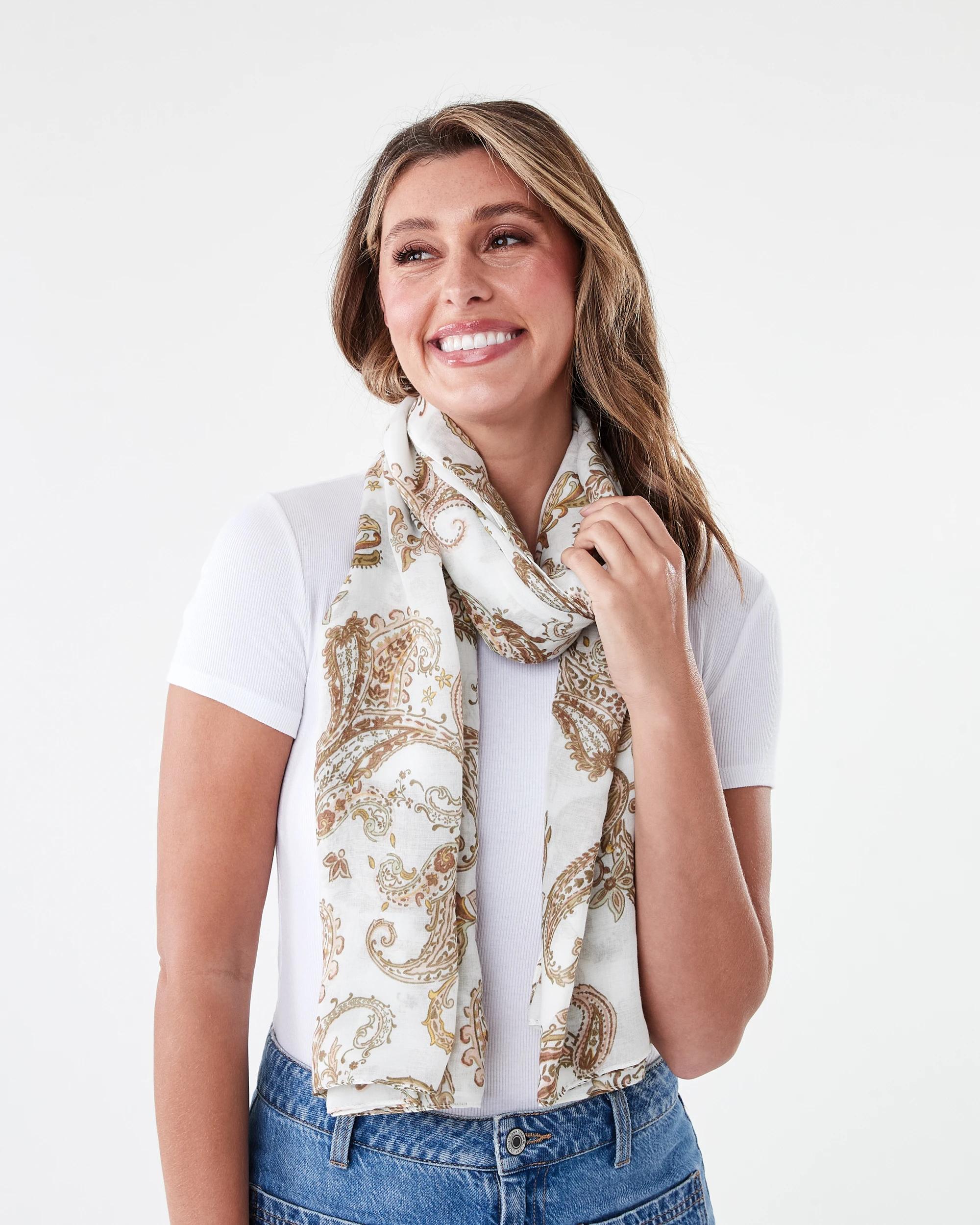 3 Large Lightweight Scarf Paisley, 3 of 3