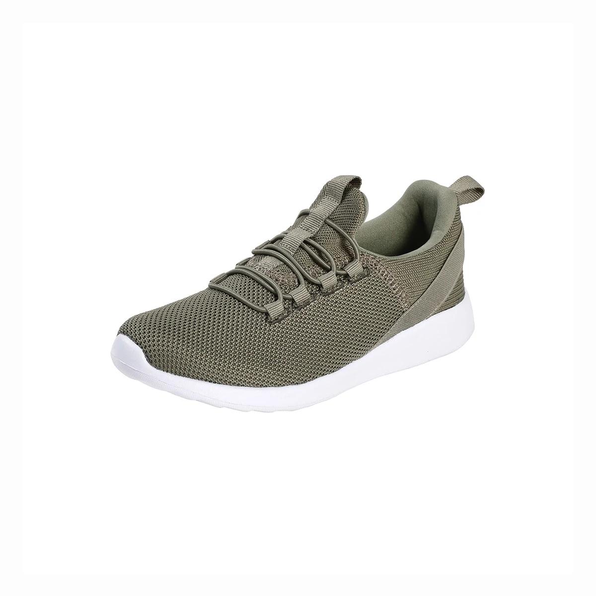 3 Comfort Sneakers with Elastic Laces MOSSMAN GREEN, 3 of 5