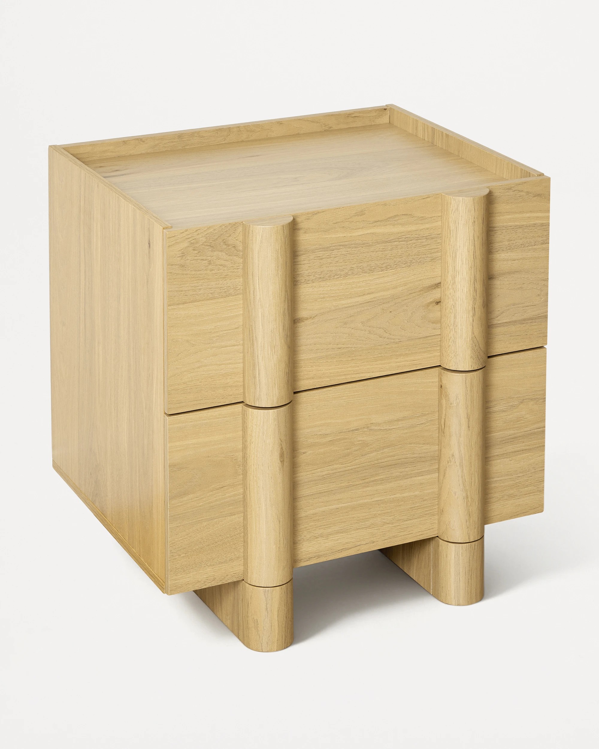 4 Piper 2 Drawer Bedside Table - Oak, 4 of 10