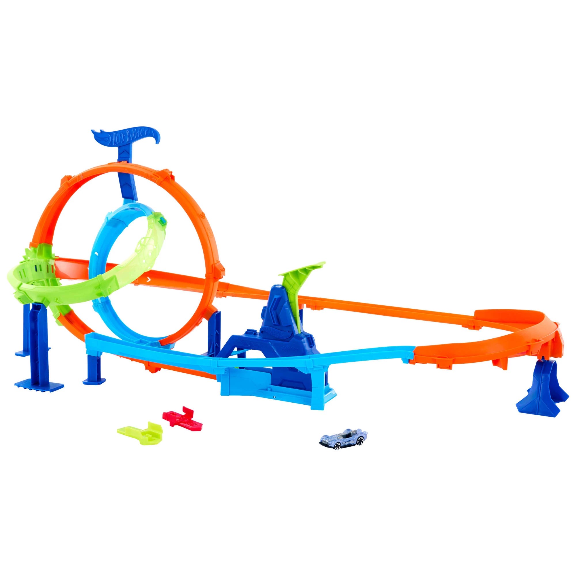 2 Hot Wheels Stunt Tracks Rapid Launch Cyclone Track Set, 2 of 6