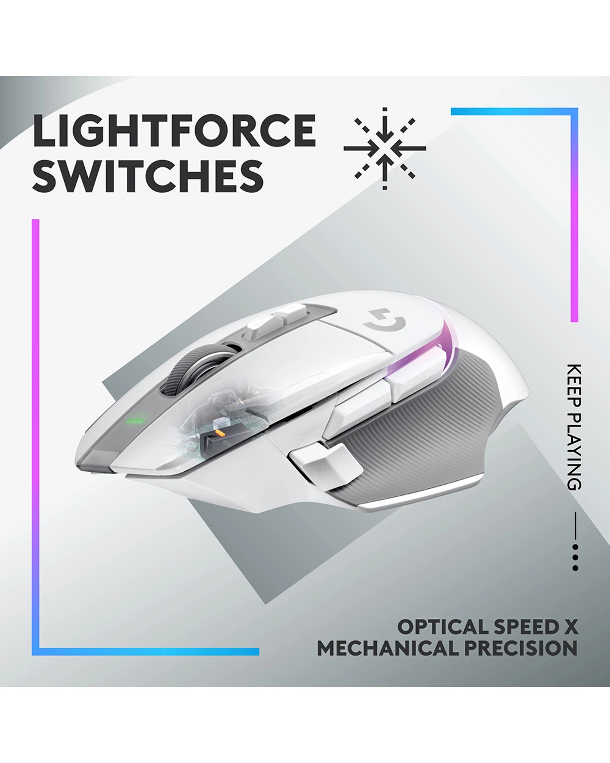 2 Logitech G502 X PLUS LIGHTSPEED Wireless RGB Gaming Mouse - White, 2 of 9