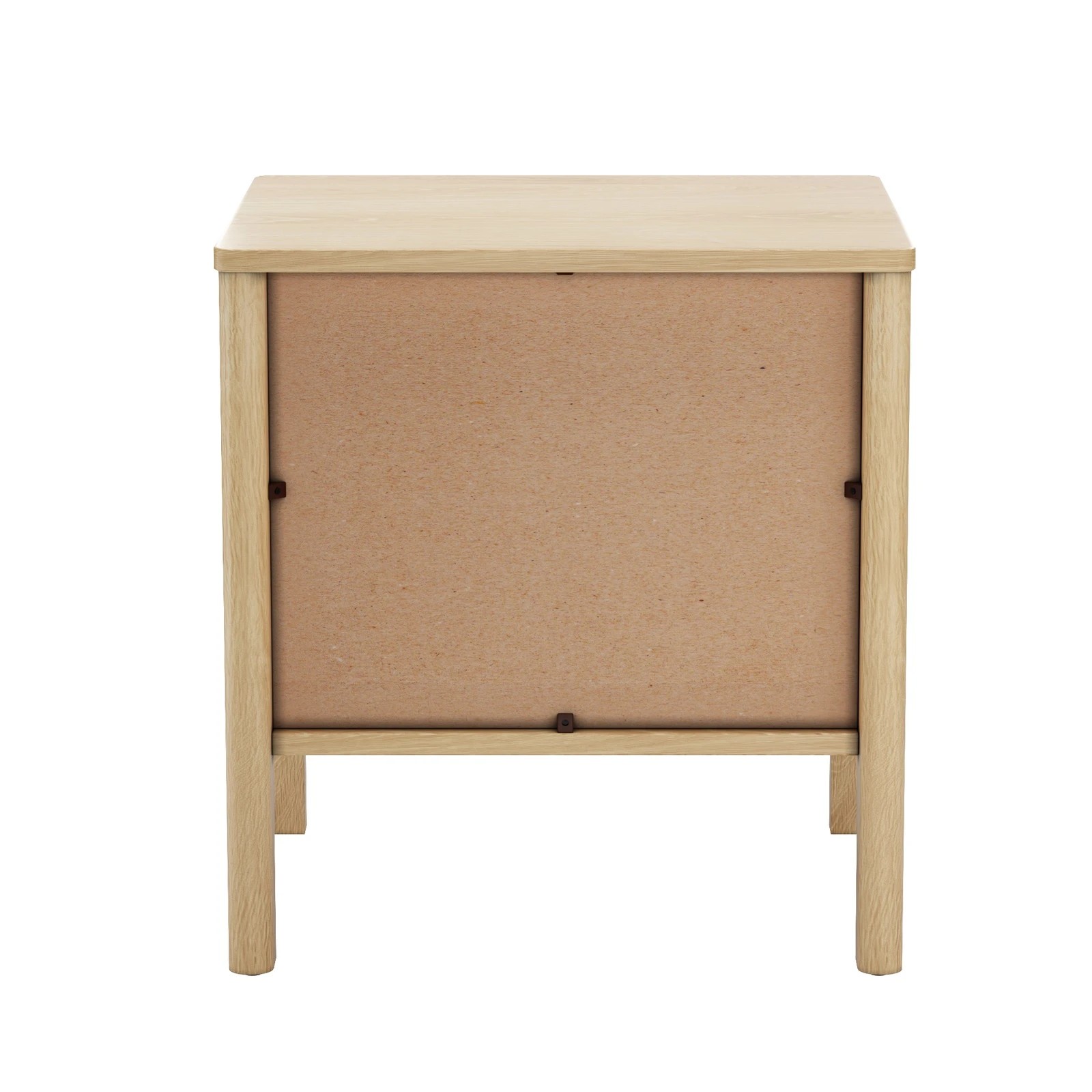 8 Oikiture Bedside Table 2 Drawers Side Table Nightstand Handle-free - Natural, 8 of 9
