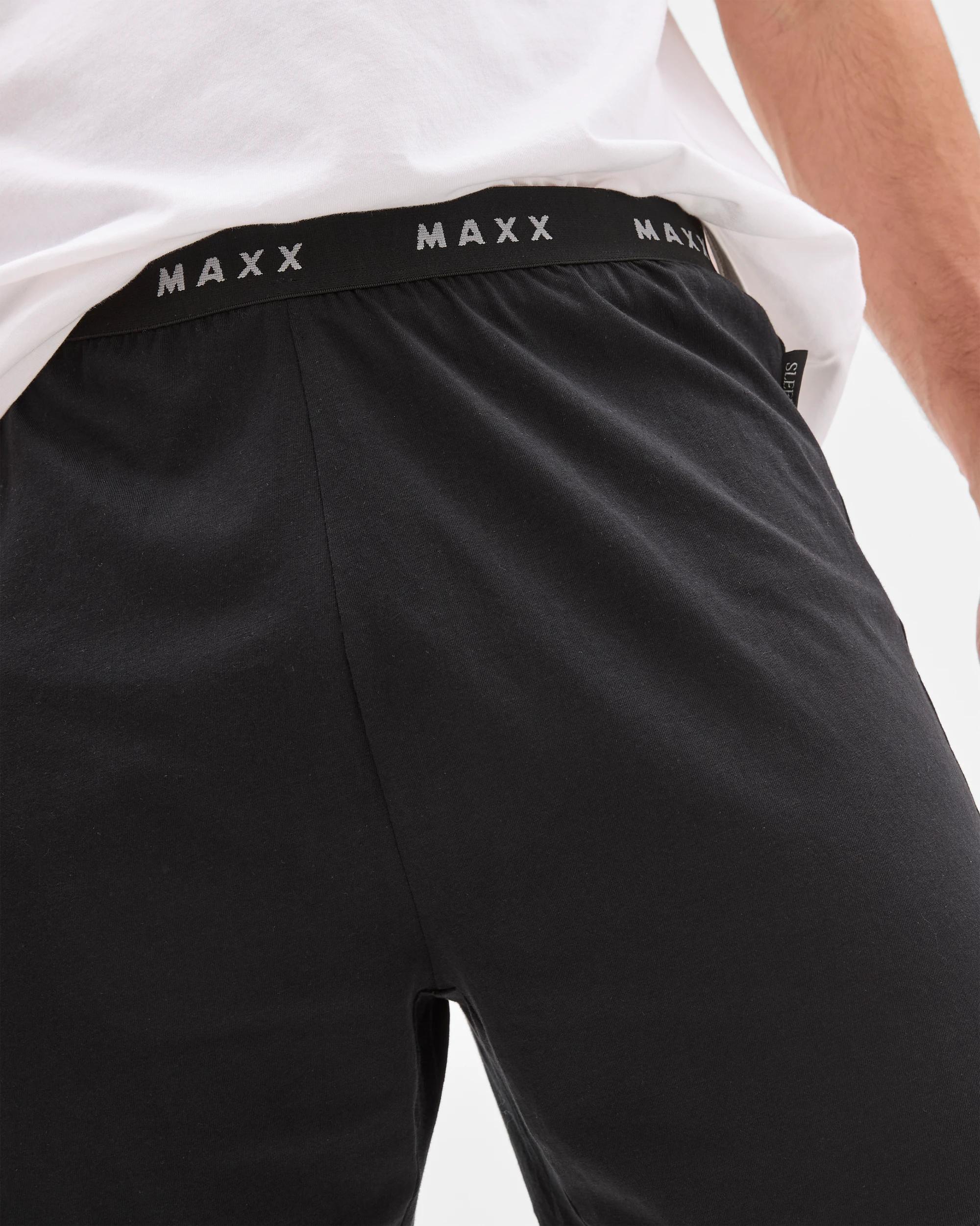 3 Mens Australian Cotton Jersey Sleep Shorts - Maxx BLACK, 3 of 6