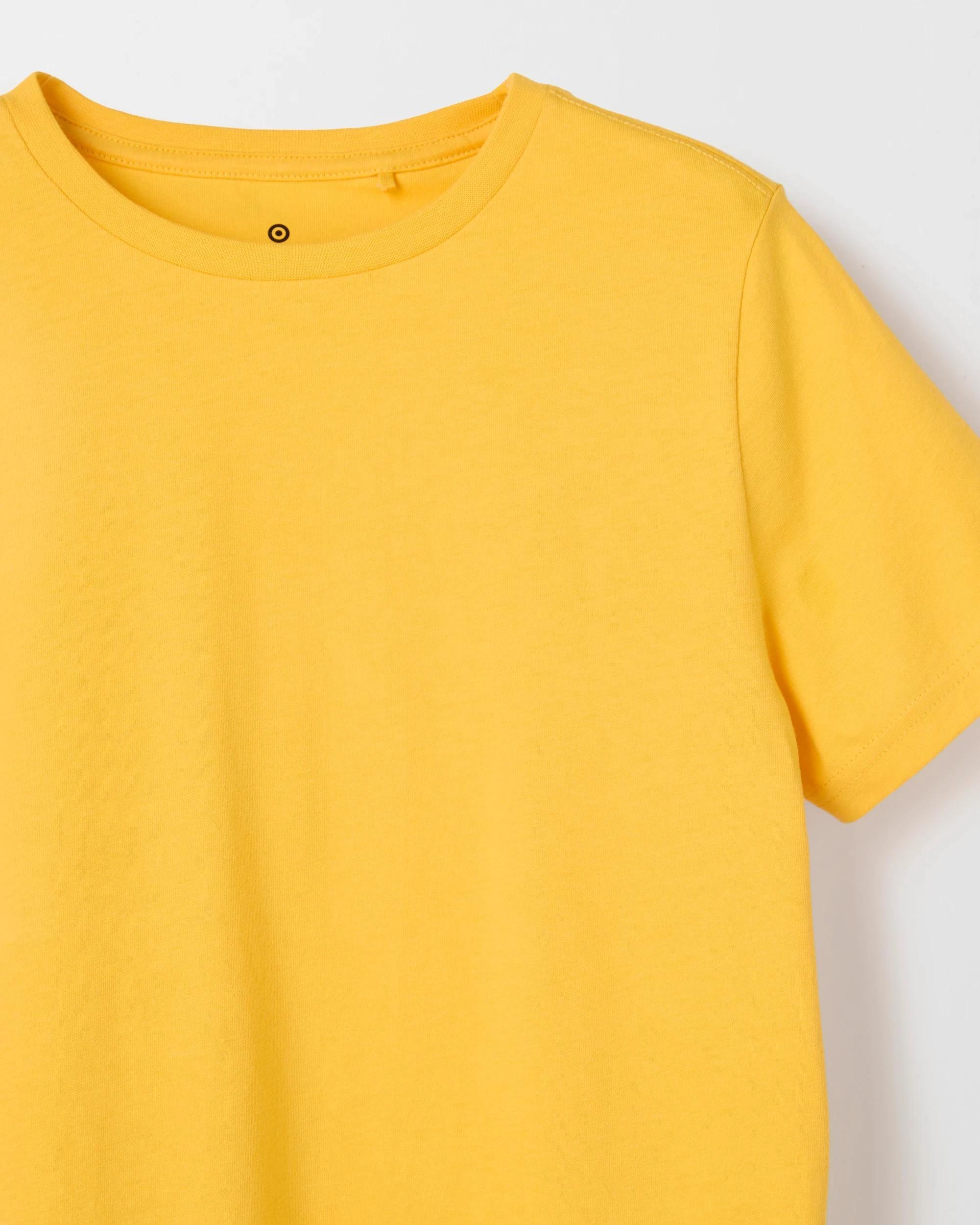 3 Target Kids Australian Cotton 2 Pack School T-Shirt GOLD, 3 of 3