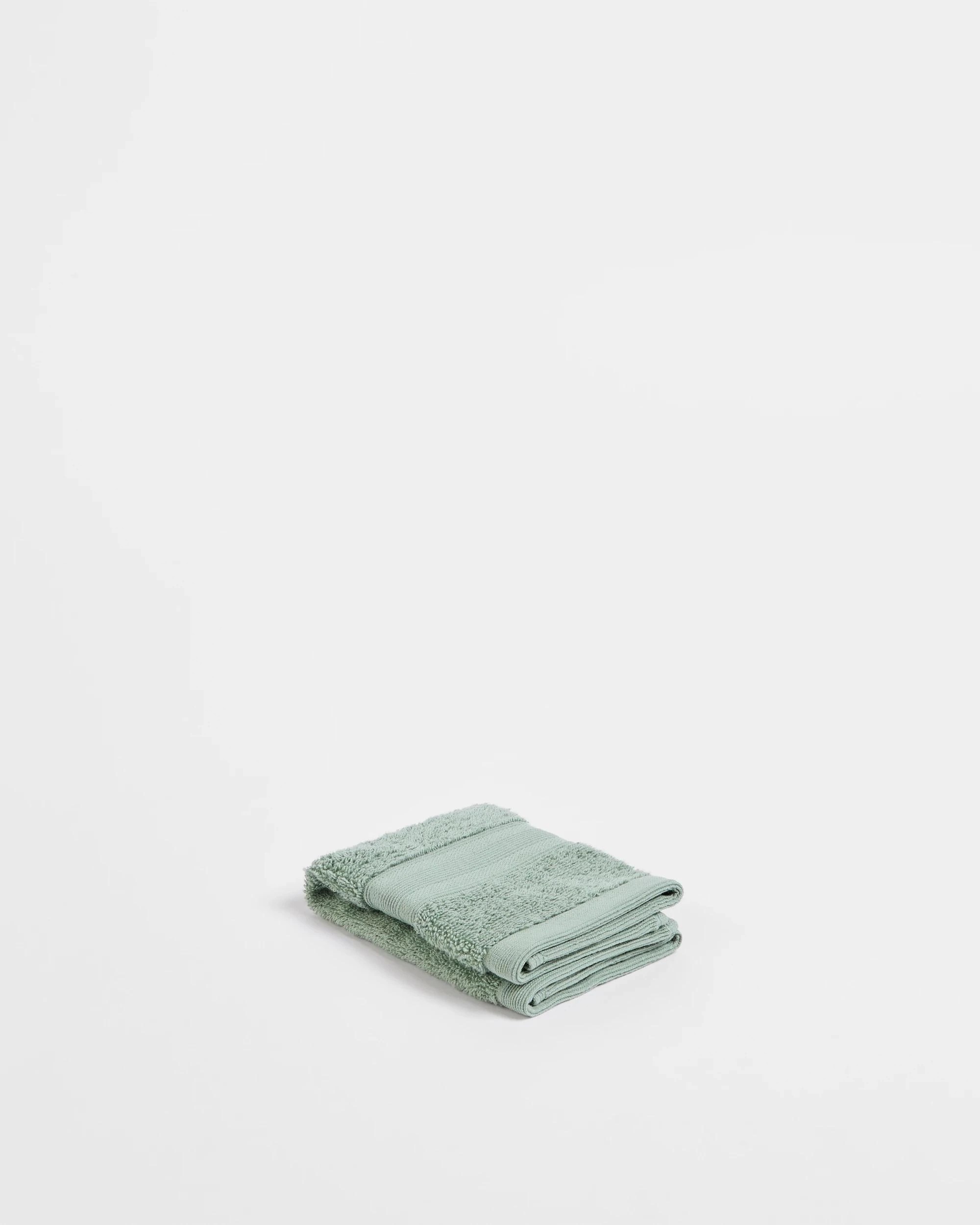 2 Grandeur Australian Cotton Face Washers 2 Pack - Green, 2 of 4