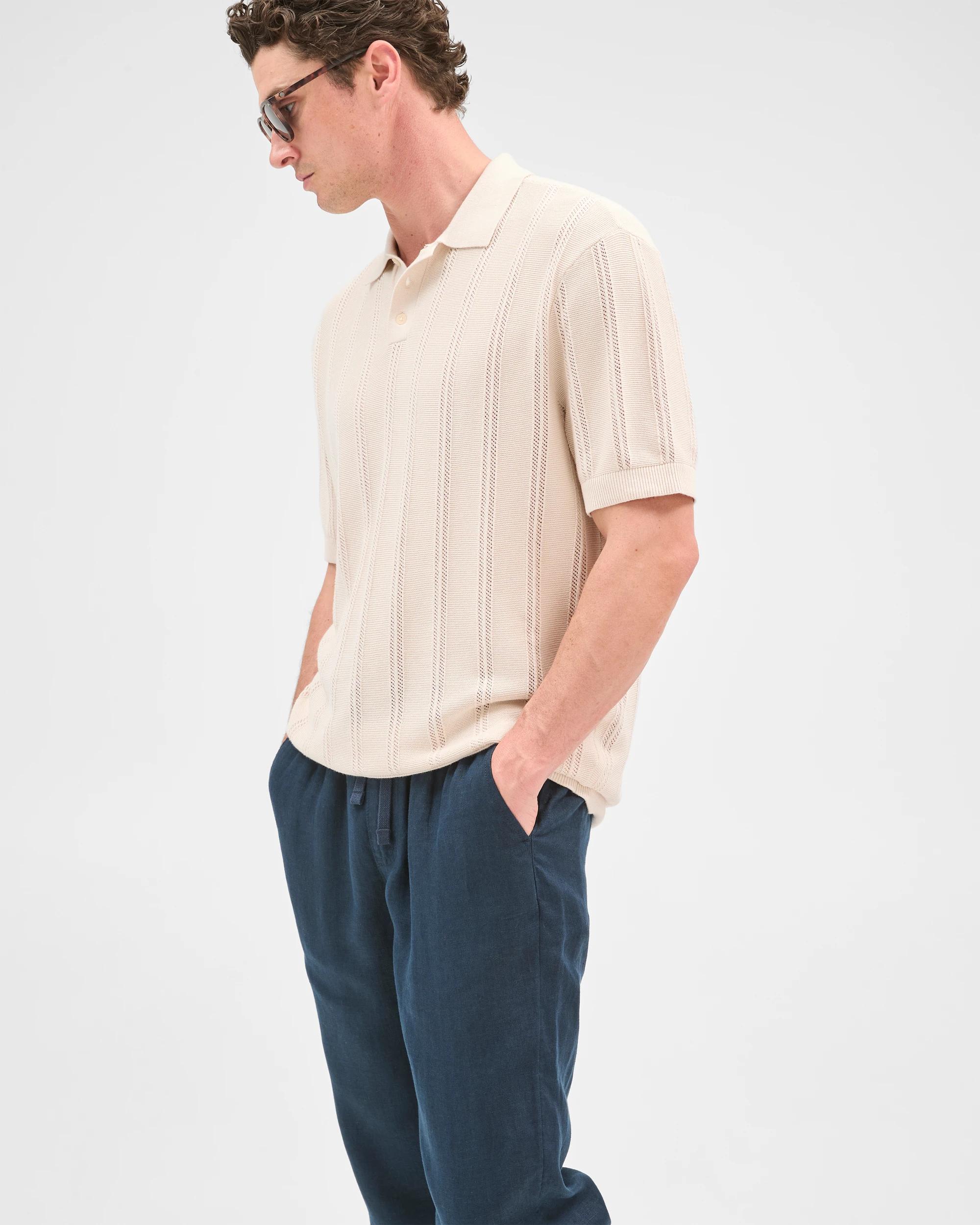 5 Target Man European Linen Full Length Pants NAVY, 5 of 7