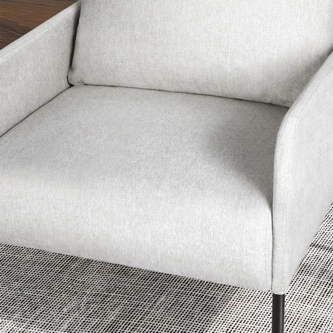 4 Artiss Armchair Accent Chair Pillow Fabric - Grey, 4 of 6