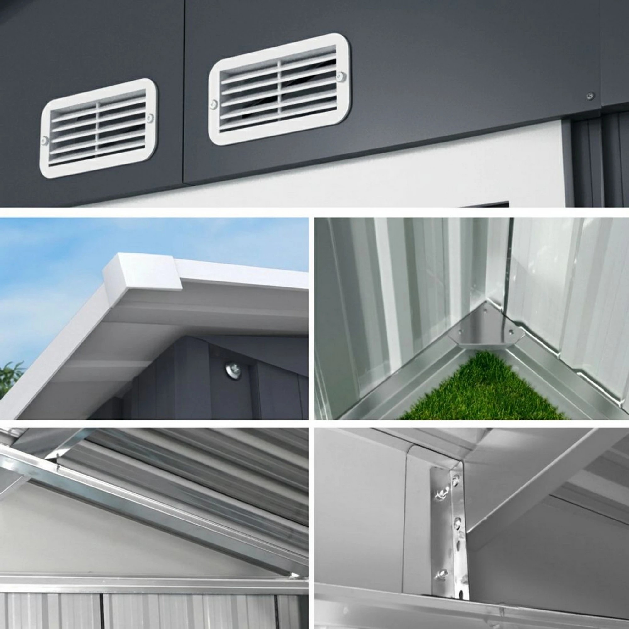 7 Giantz Garden Shed Outdoor Storage Tool Workshop House Shelter - Grey, 7 of 7