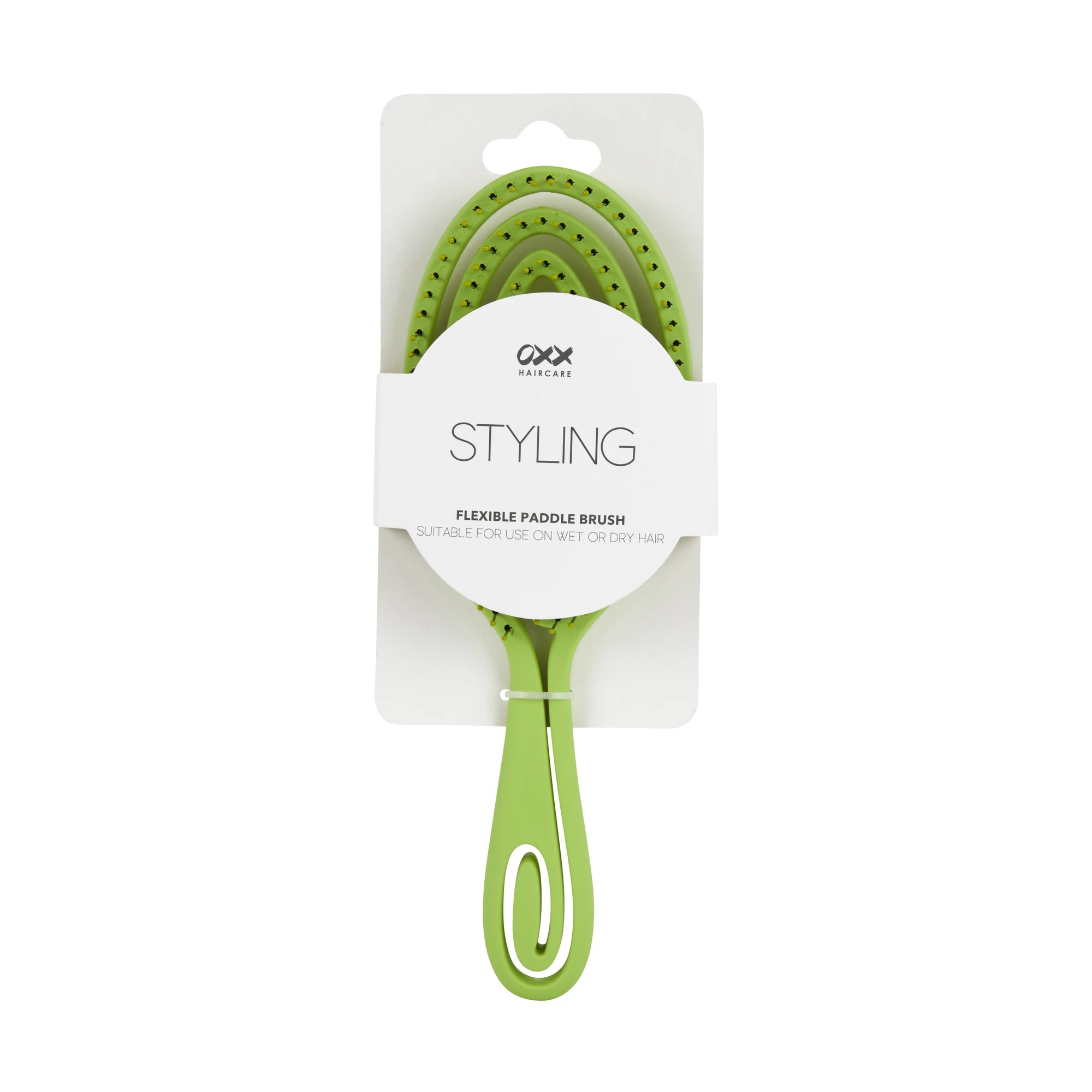 4 OXX Haircare Styling Flexible Paddle Brush - Lime, 4 of 4