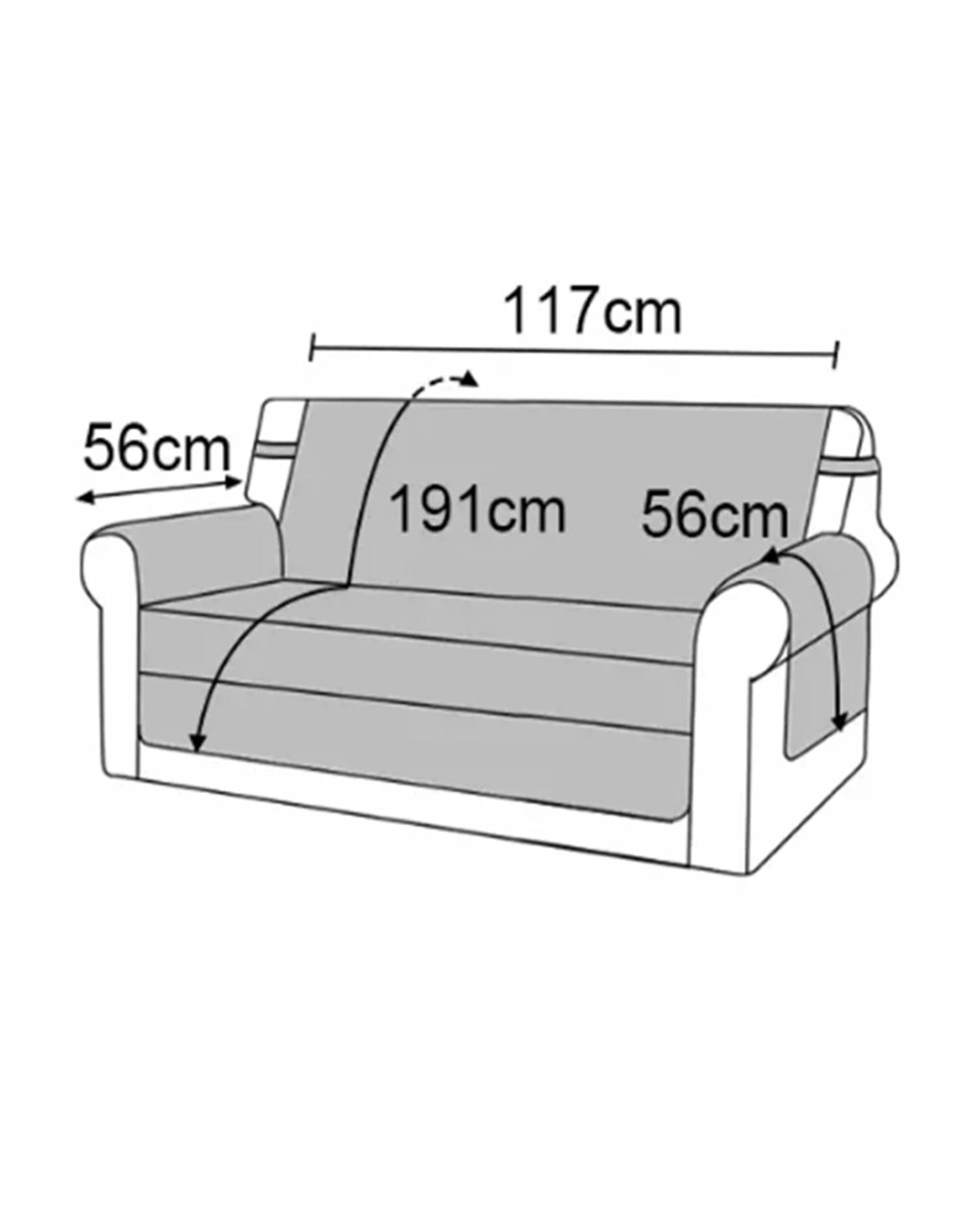 5 Smarcute 2 Seater Waterproof Sofa Cover Couch Cushion Furniture Protector - Black, 5 of 5