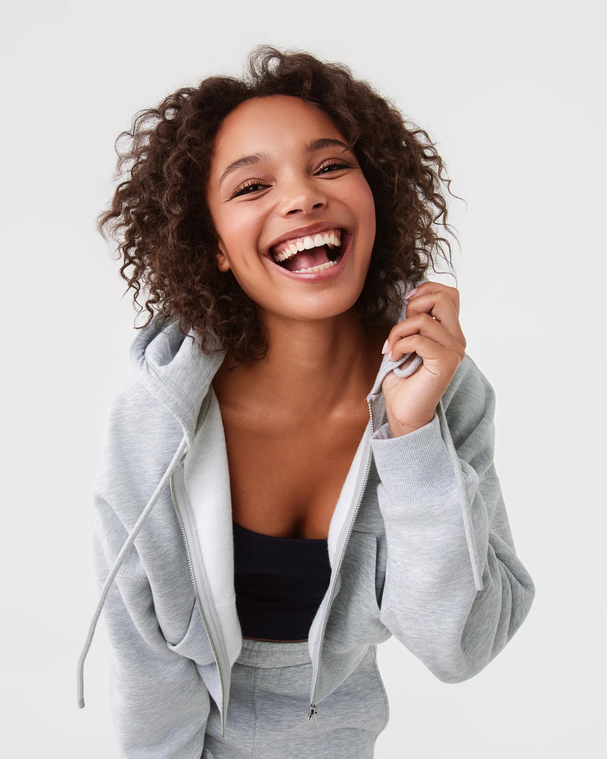 5 Crop Zip Hoodie Slvr Marle, 5 of 9