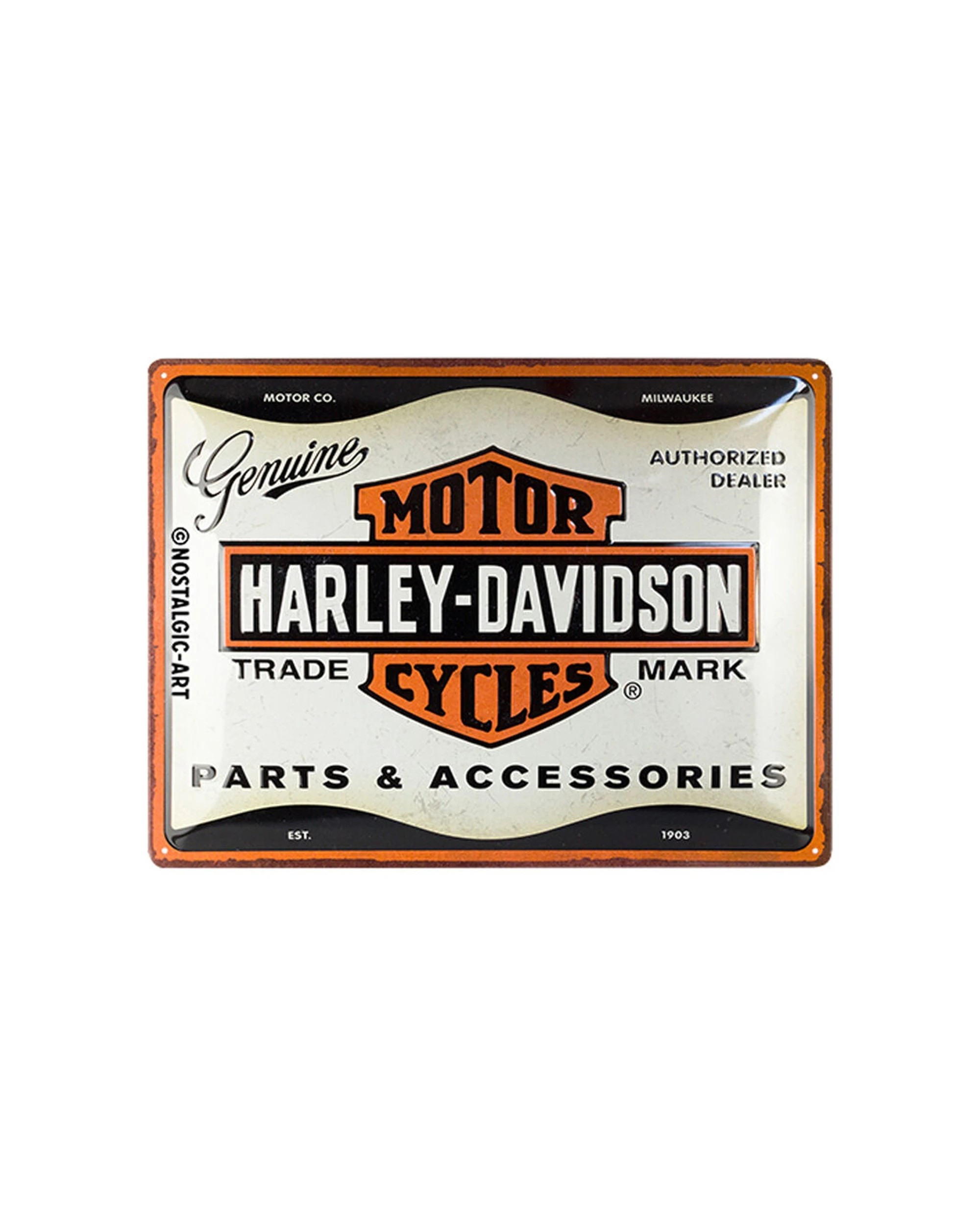 1 Nostalgic-Art Large 30x40cm Metal Wall Art Sign Plaque - Harley Parts Accessories - Multi, 1 of 1