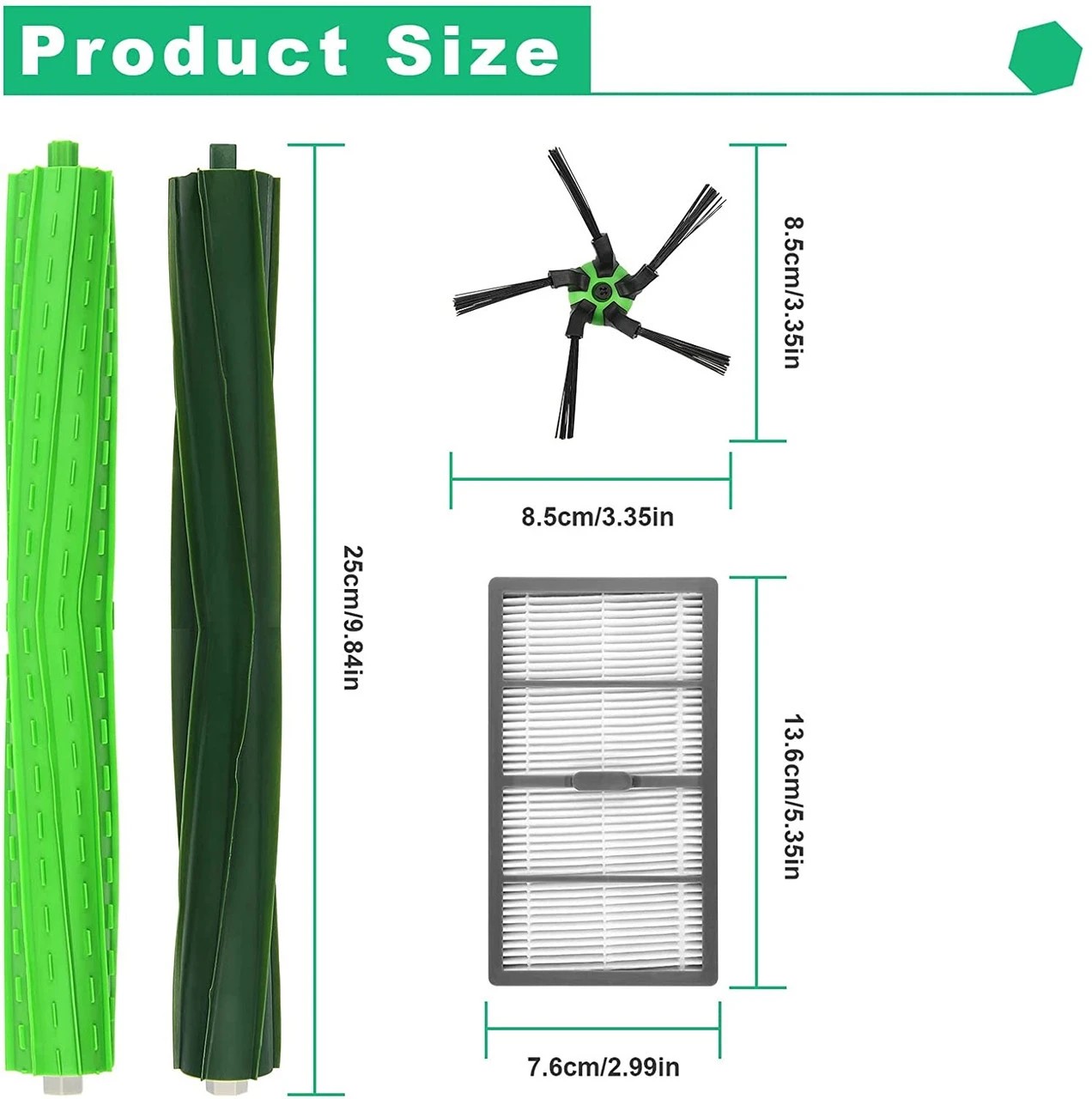 3 Hygieia Replenishment Kit For Irobot Roomba S9 & S9+ Robotic Vacuum Cleaners - Green, 3 of 4