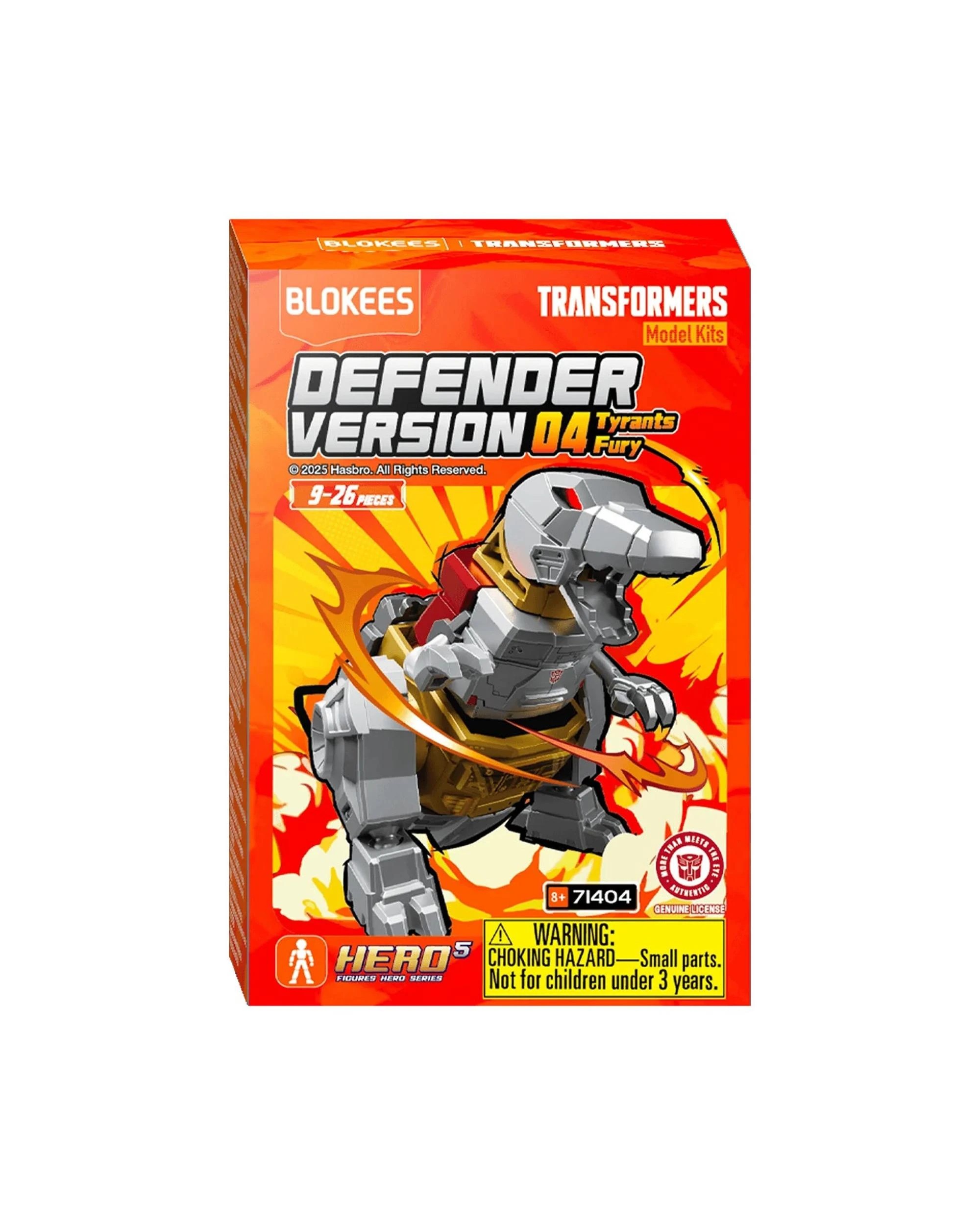 1 Blokees Transformers Defender Version 04 Tyrants Fury Model Kit Blind Box, 1 of 10