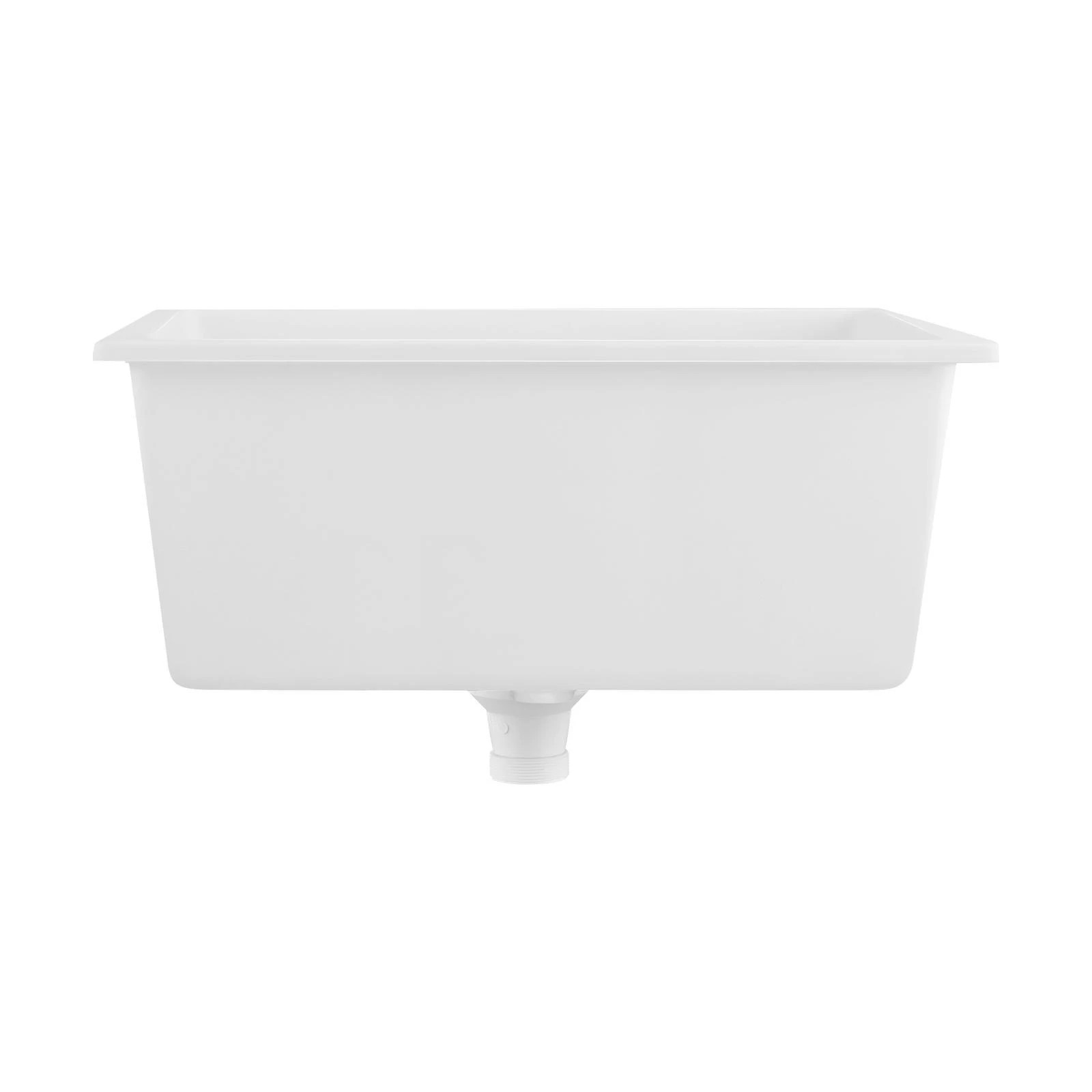 7 Welba Kitchen Sink 70x45cm Granite Stone Sink Laundry Basin Single Bowl - White, 7 of 7