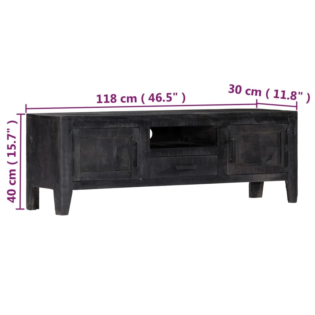 8 vidaXL TV cabinet Ample Storage - Black, 8 of 10