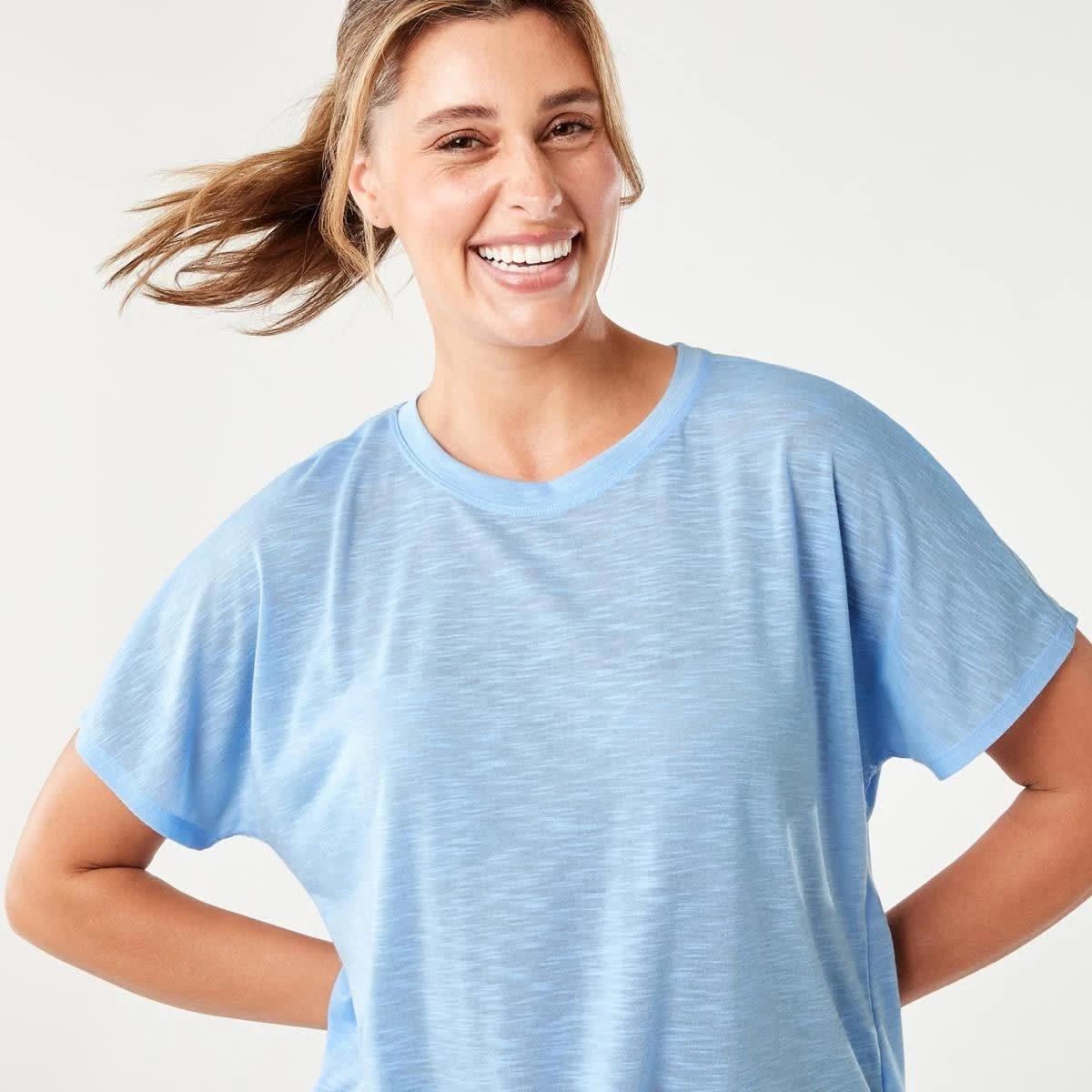 4 Active Womens Relax Sleeve T-shirt MELODY BLUE, 4 of 5
