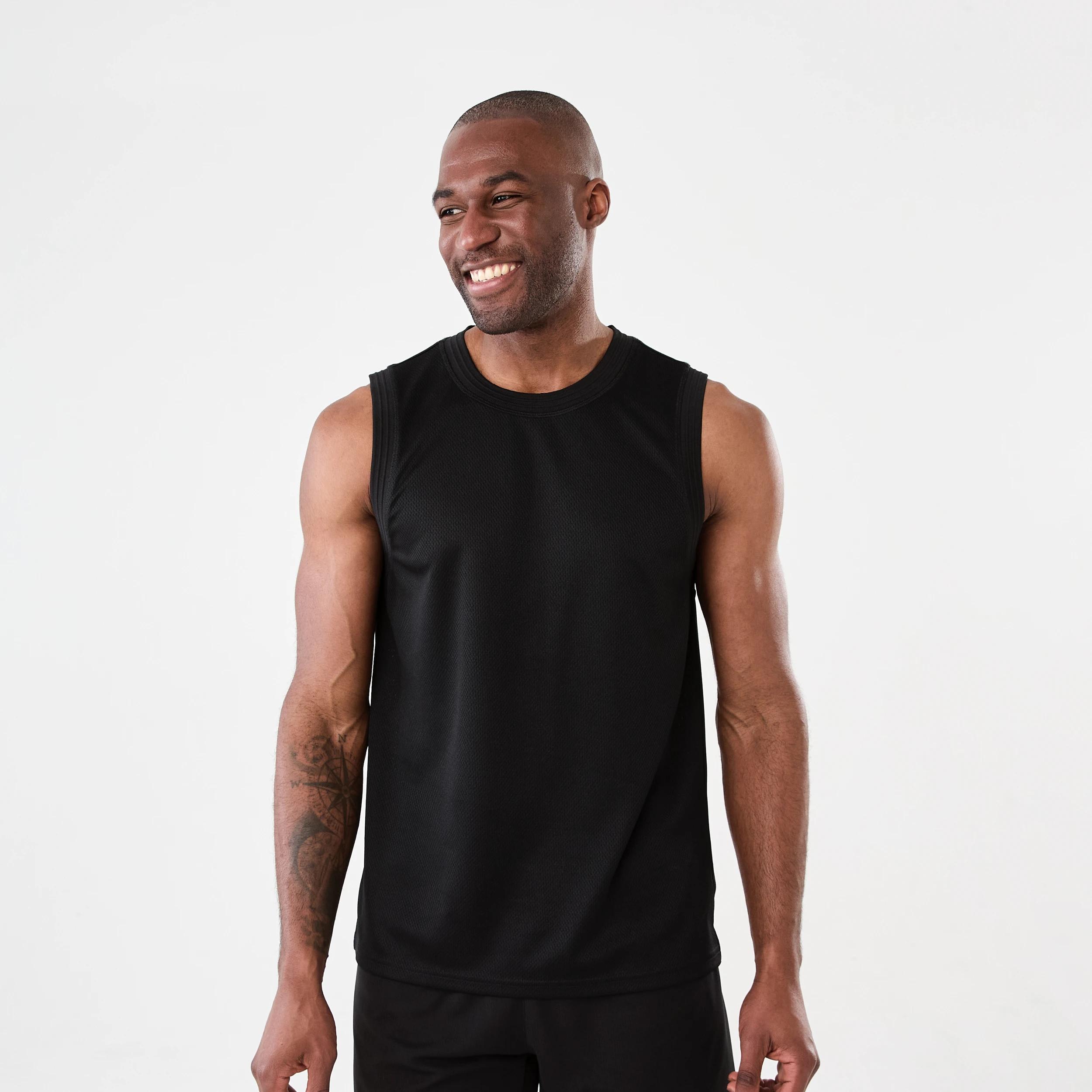 1 Active Mens Relaxed Basketball Tank BLACK, 1 of 6