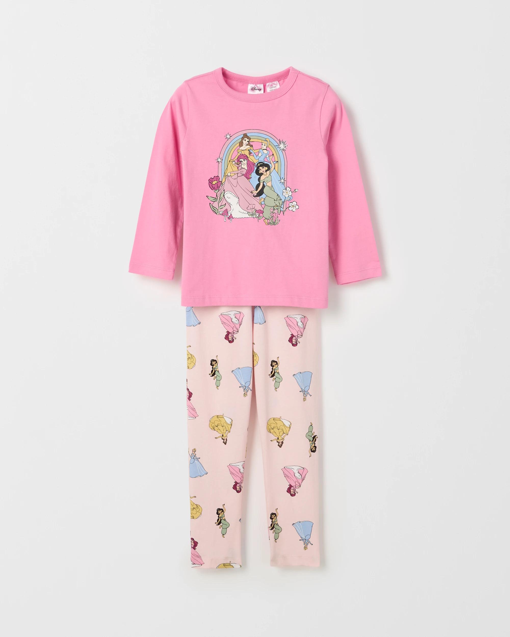 4 Disney Princess Australian Cotton Younger Girls Pyjama Set PRINCESSES, 4 of 8