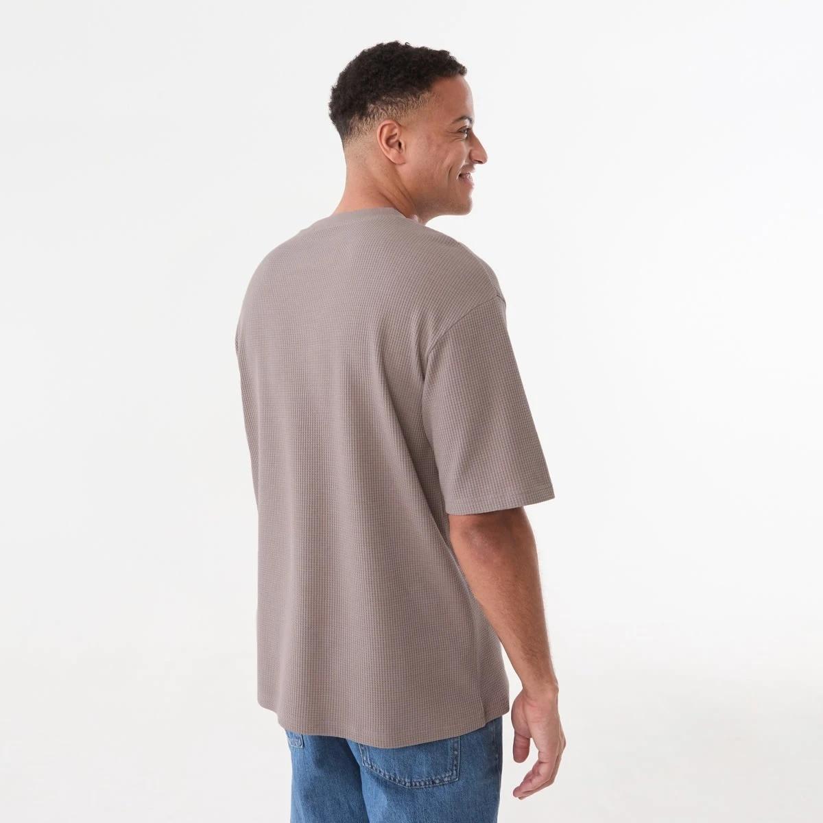 3 Oversized Waffle T-shirt MUSHROOM DUST, 3 of 5
