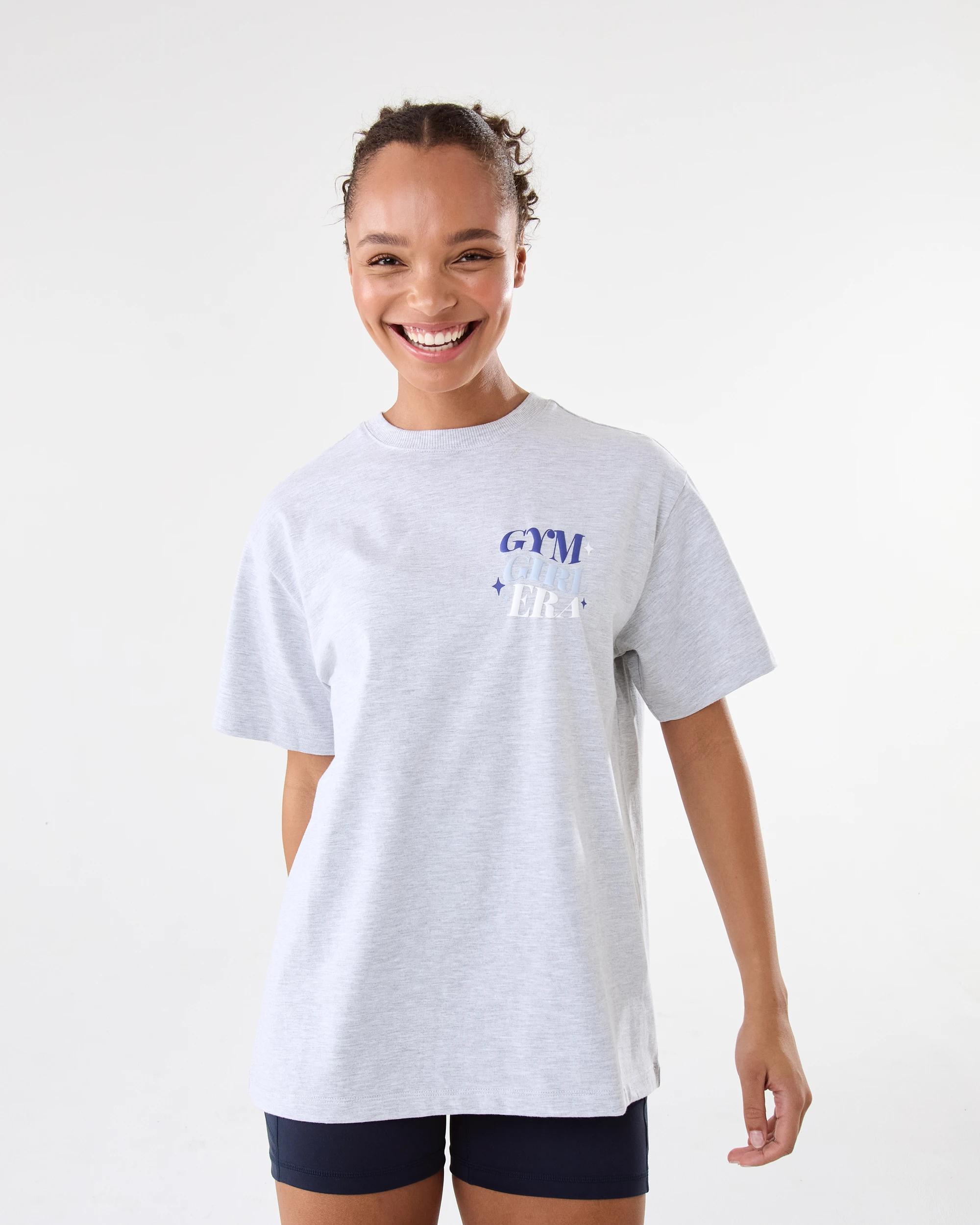 1 Active Womens Oversized Gym T-shirt Heather, 1 of 8