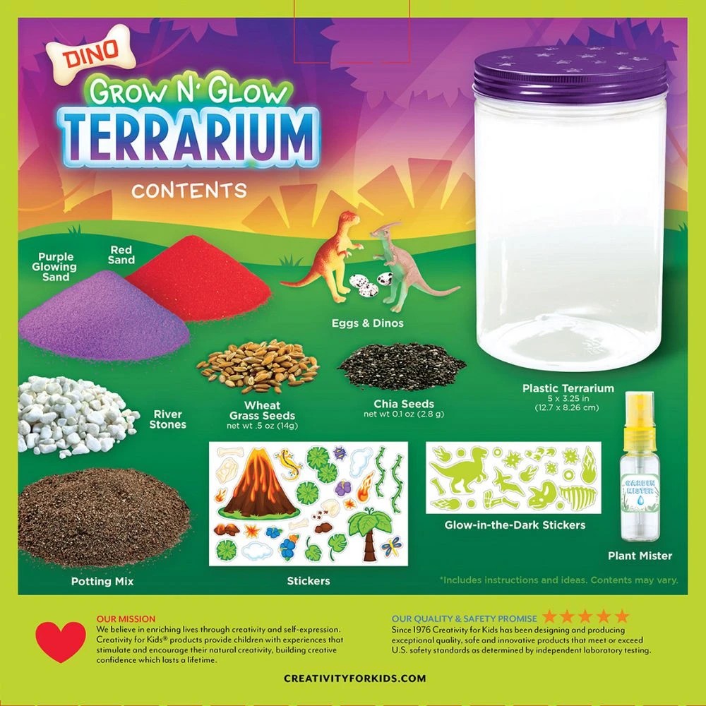 2 Creativity for Kids Grow N Glow Terrarium Dino, 2 of 6