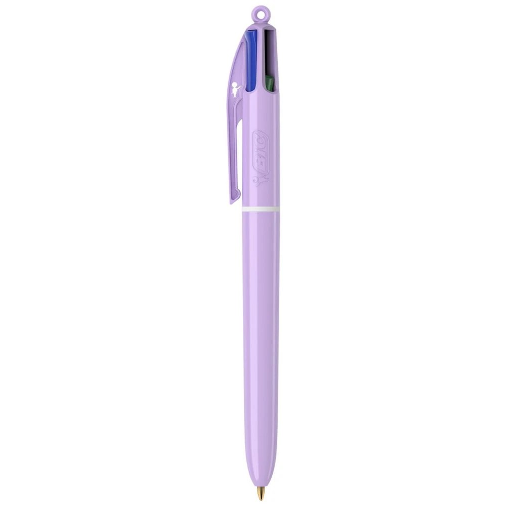 1 Bic 4-Colour Ballpoint Pen Pastel Purple, 1 of 2