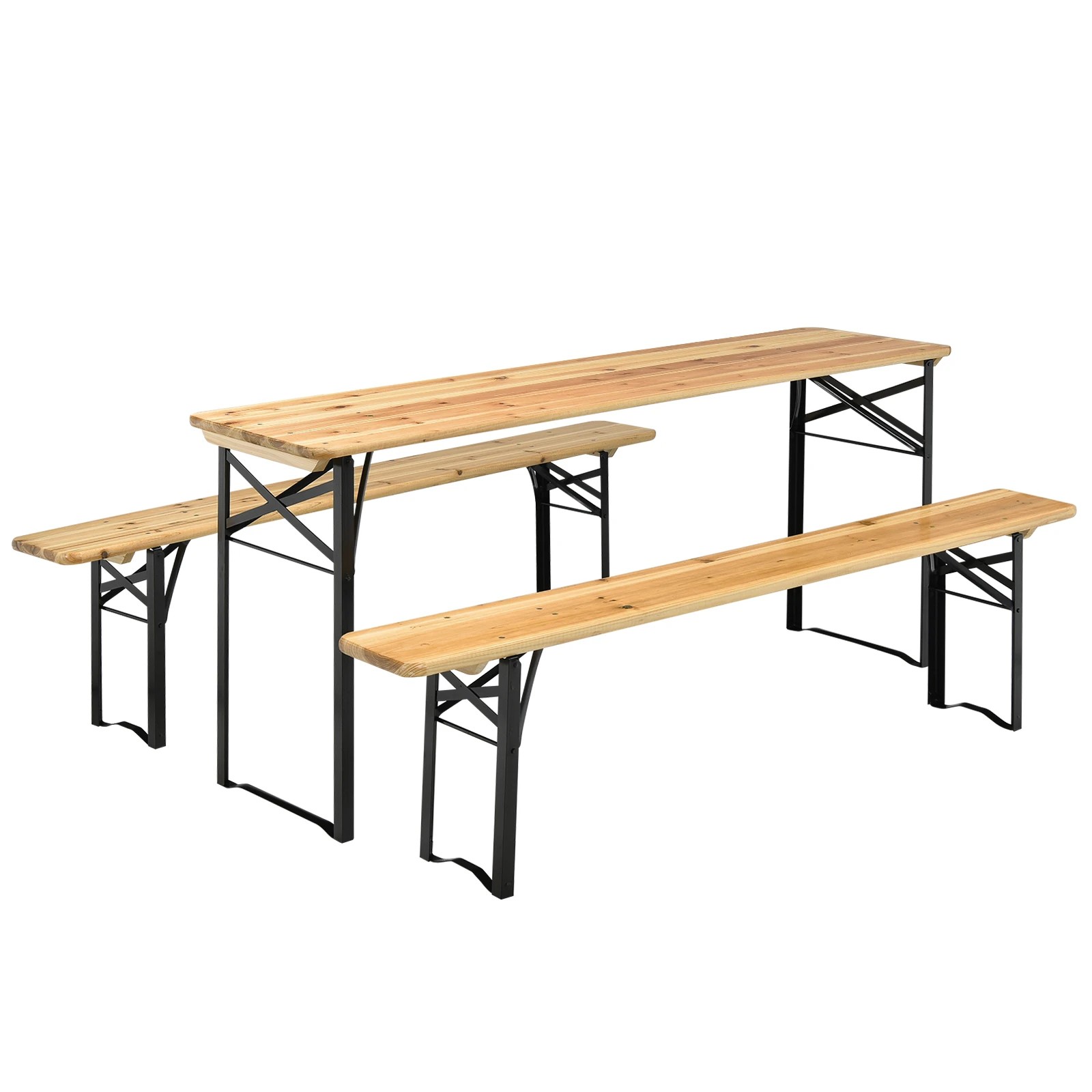 1 Costway 3pcs Outdoor Dining Table Set Garden Patio Furniture, 1 of 2