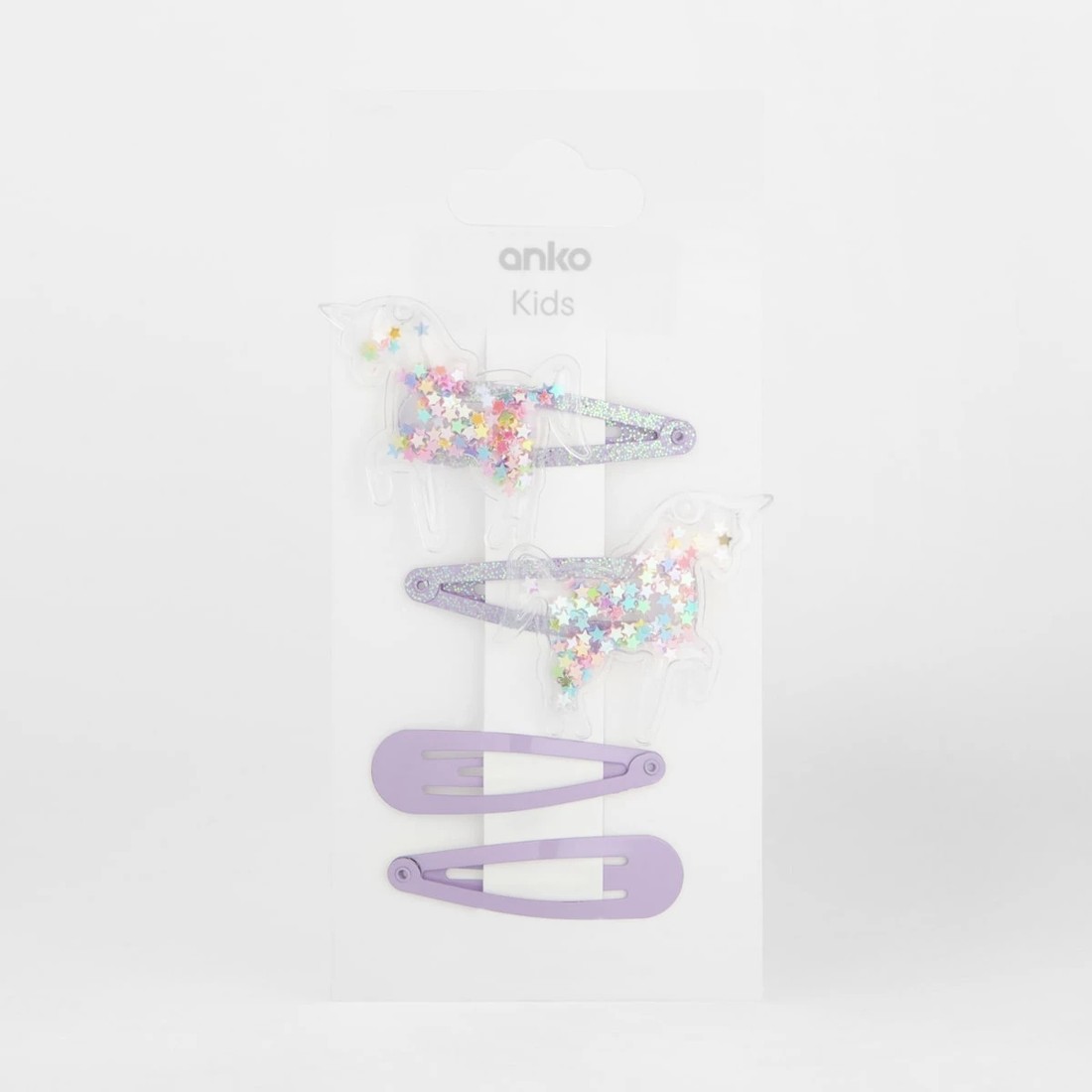 3 4 Pack Purple Unicorn Snap Hair Clips, 3 of 3