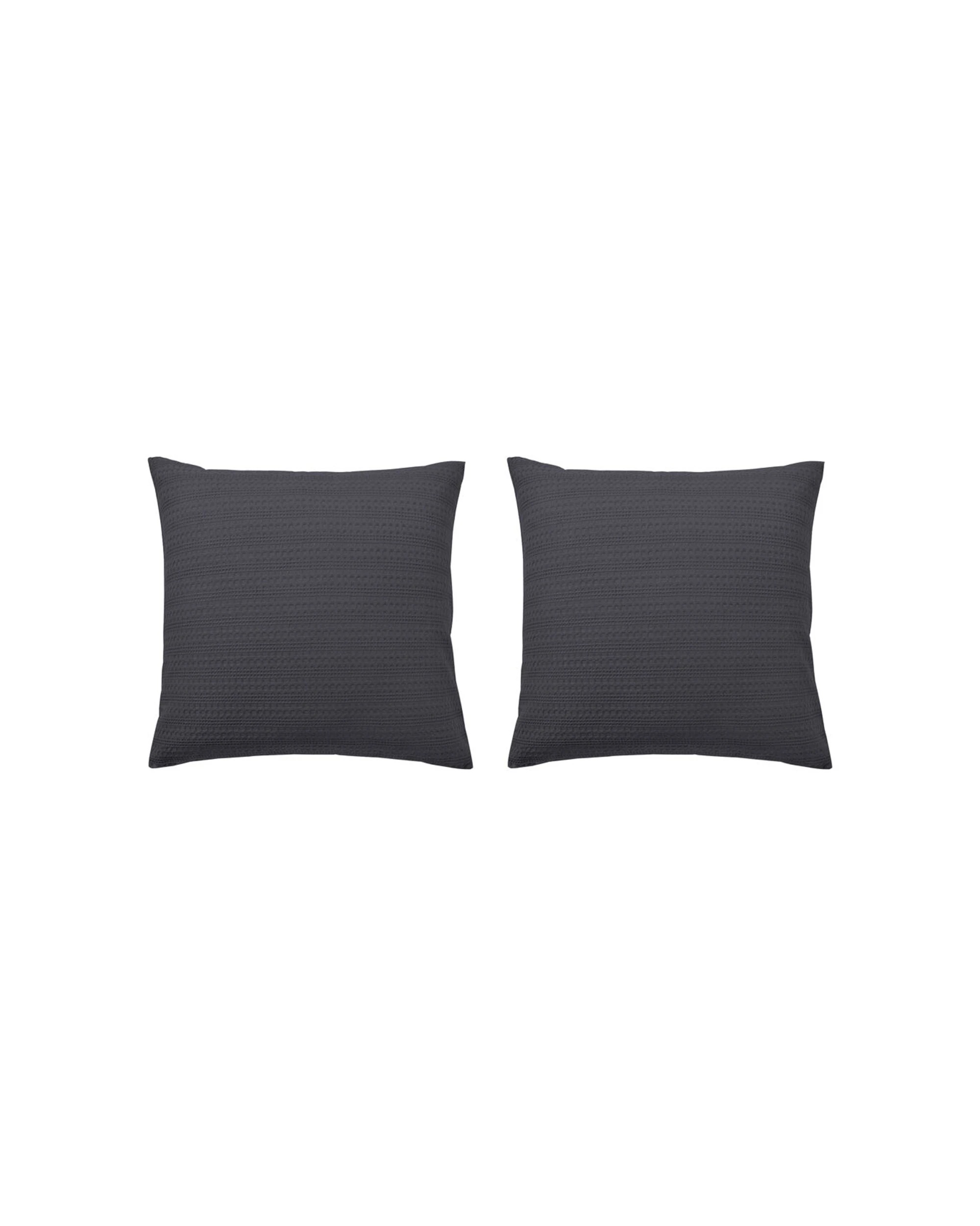 1 Bianca Kahlani Polyester European Pillowcase 65x65cm 2 Pack - Grey, 1 of 1