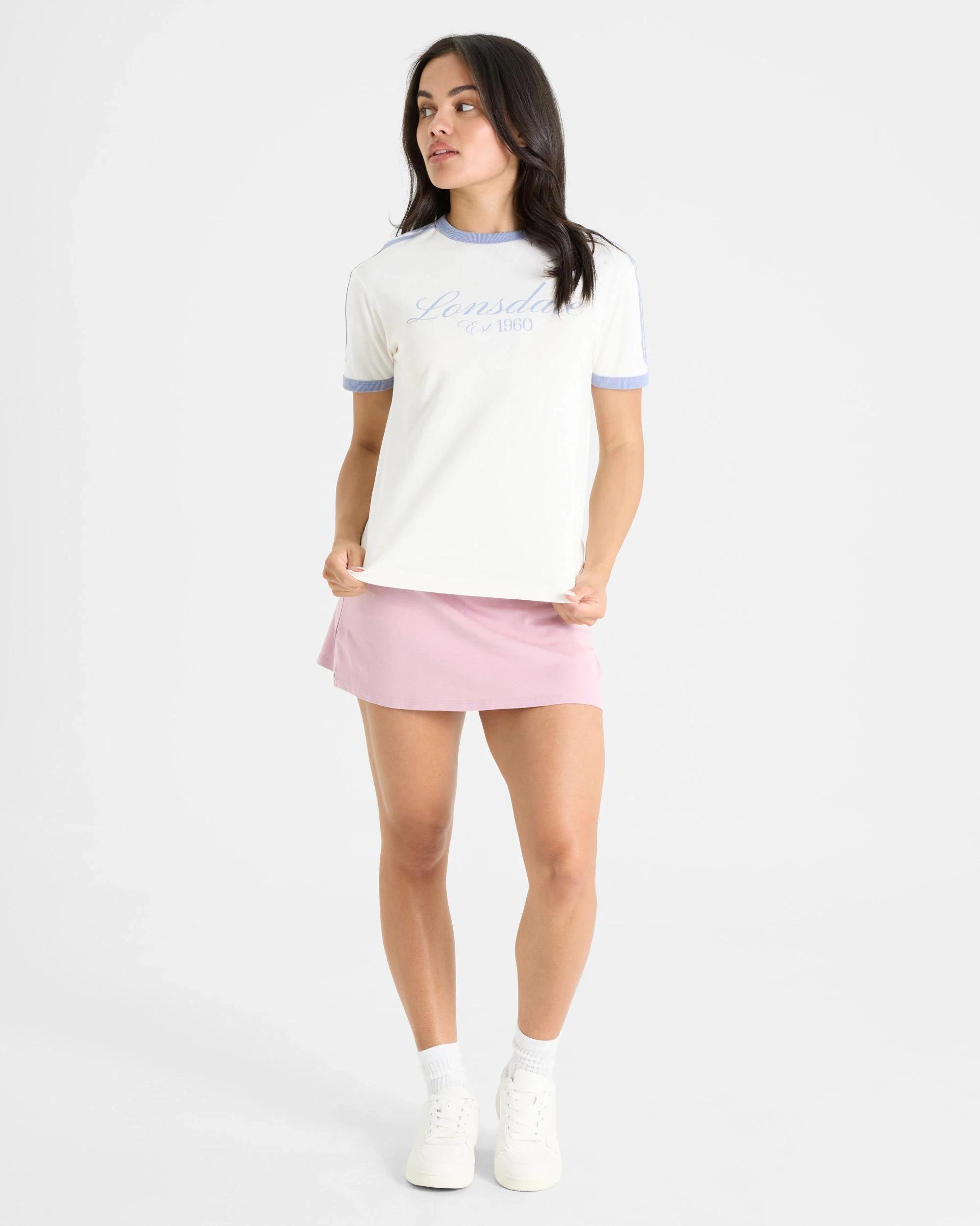 2 Lonsdale London Cotton Active Ringer Heritage T-shirt COTTON WHITE, 2 of 5