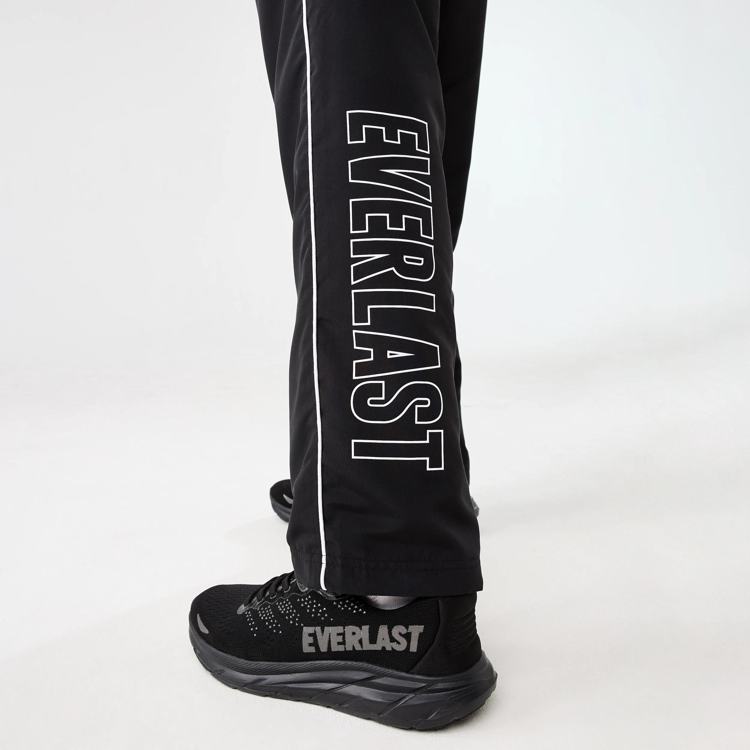 6 Everlast Mens Trackpants EVER SHELL PANT BLACK, 6 of 7