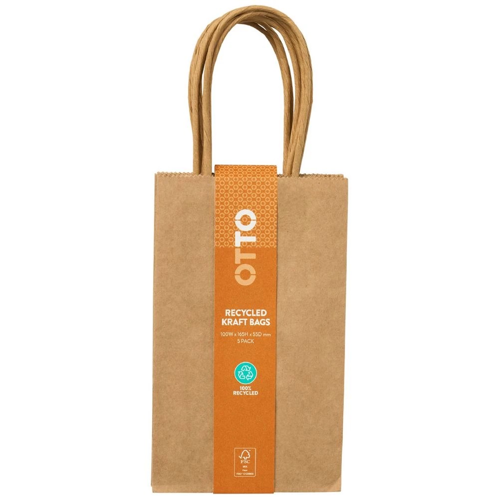 2 Otto Kraft Bags Micro Brown 5 Pack, 2 of 2
