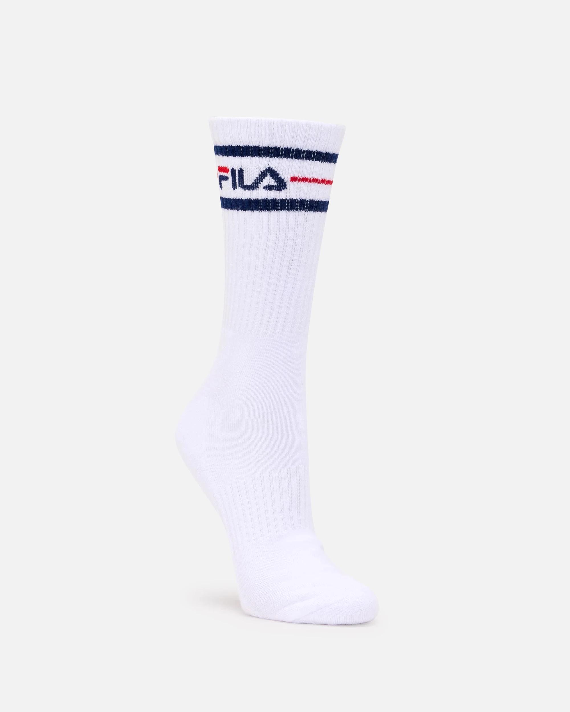 3 Fila Sports Crew 3 Pack Socks WHITE, 3 of 4