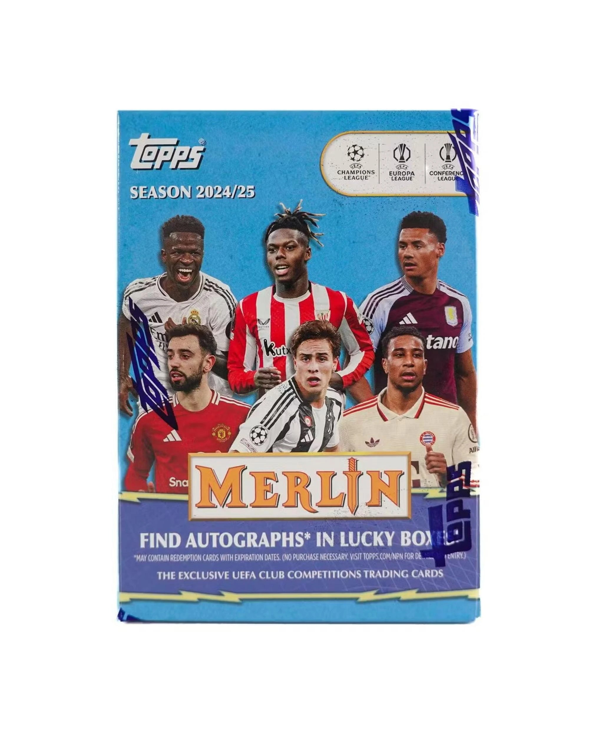 2 Topps 2024/2025 Chrome Merlin UEFA Club Competitions Soccer Blaster Box, 2 of 10