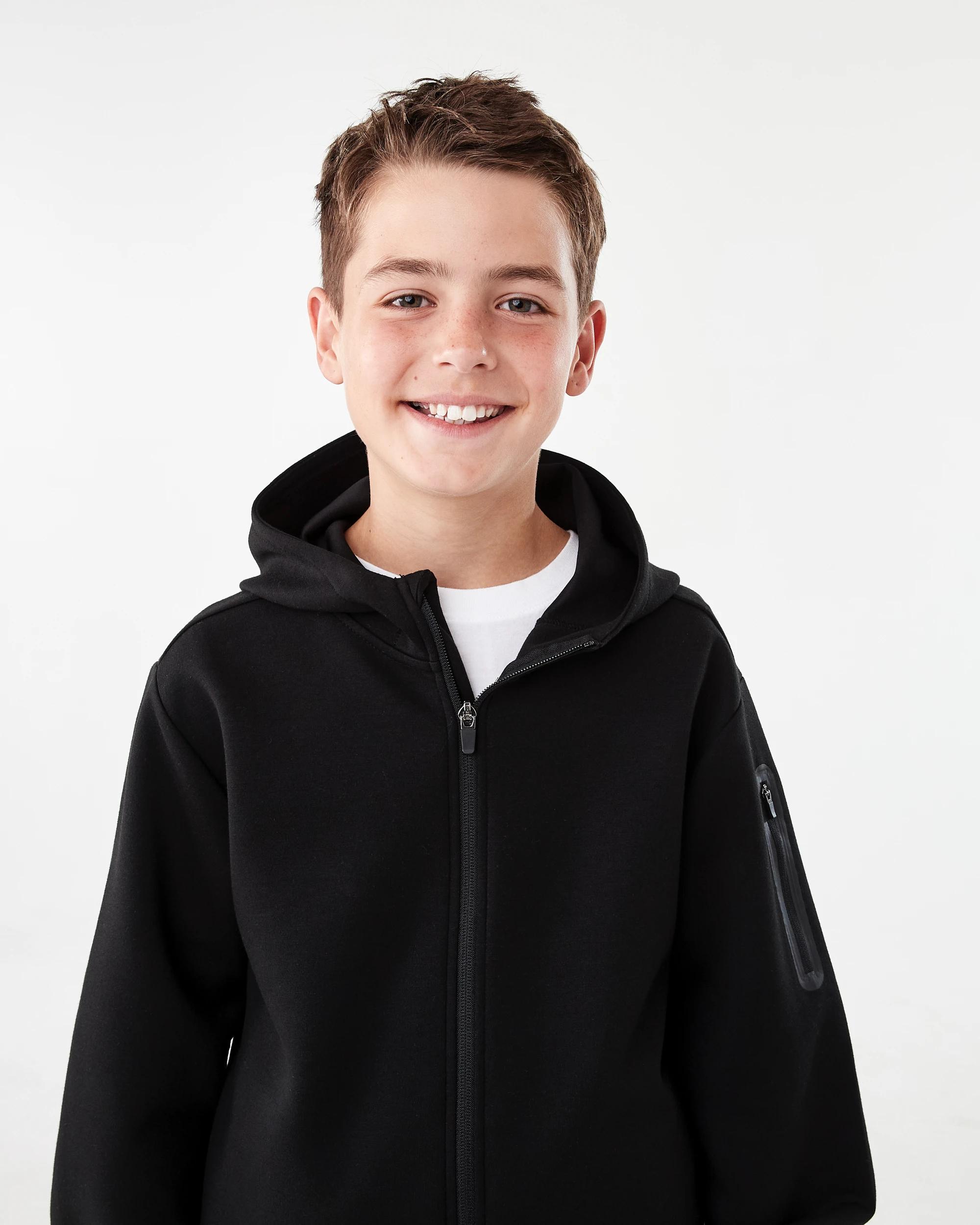 4 Active Kids Zip Through Hoodie Black, 4 of 9