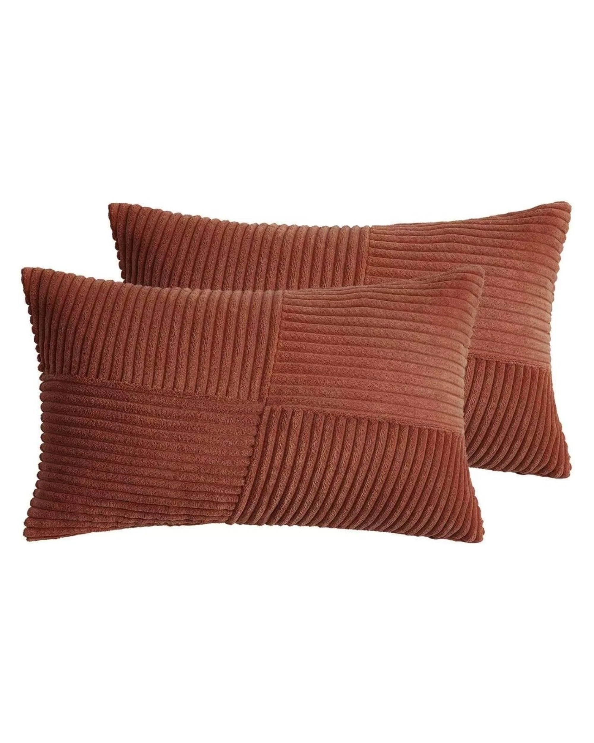 2 Gioia Casa 2-Pack Corduroy Windmill Inspired Cushion Covers 30x50cm - Brick, 2 of 2