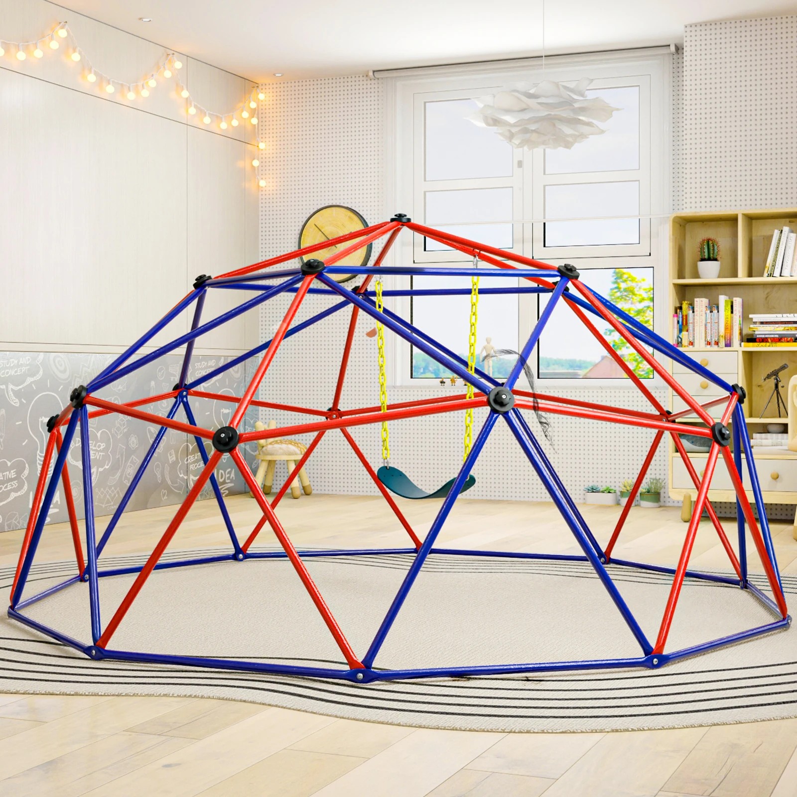 3 Costway Climb Playset Climbing Frame Swing Set, 3 of 6