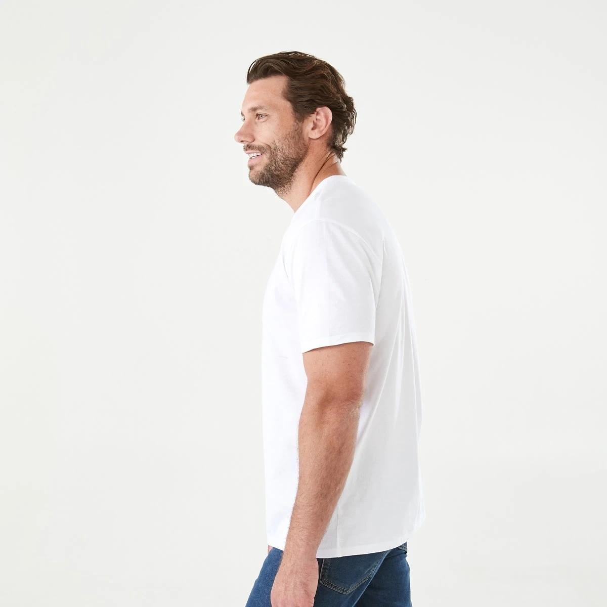 2 Plain V-Neck T-shirt WHITE, 2 of 5