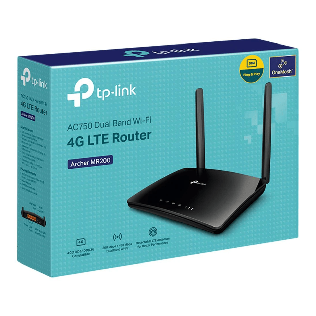 9 TP-Link AC750 Wireless Dual Band 4G LTE Router MR200, 9 of 9